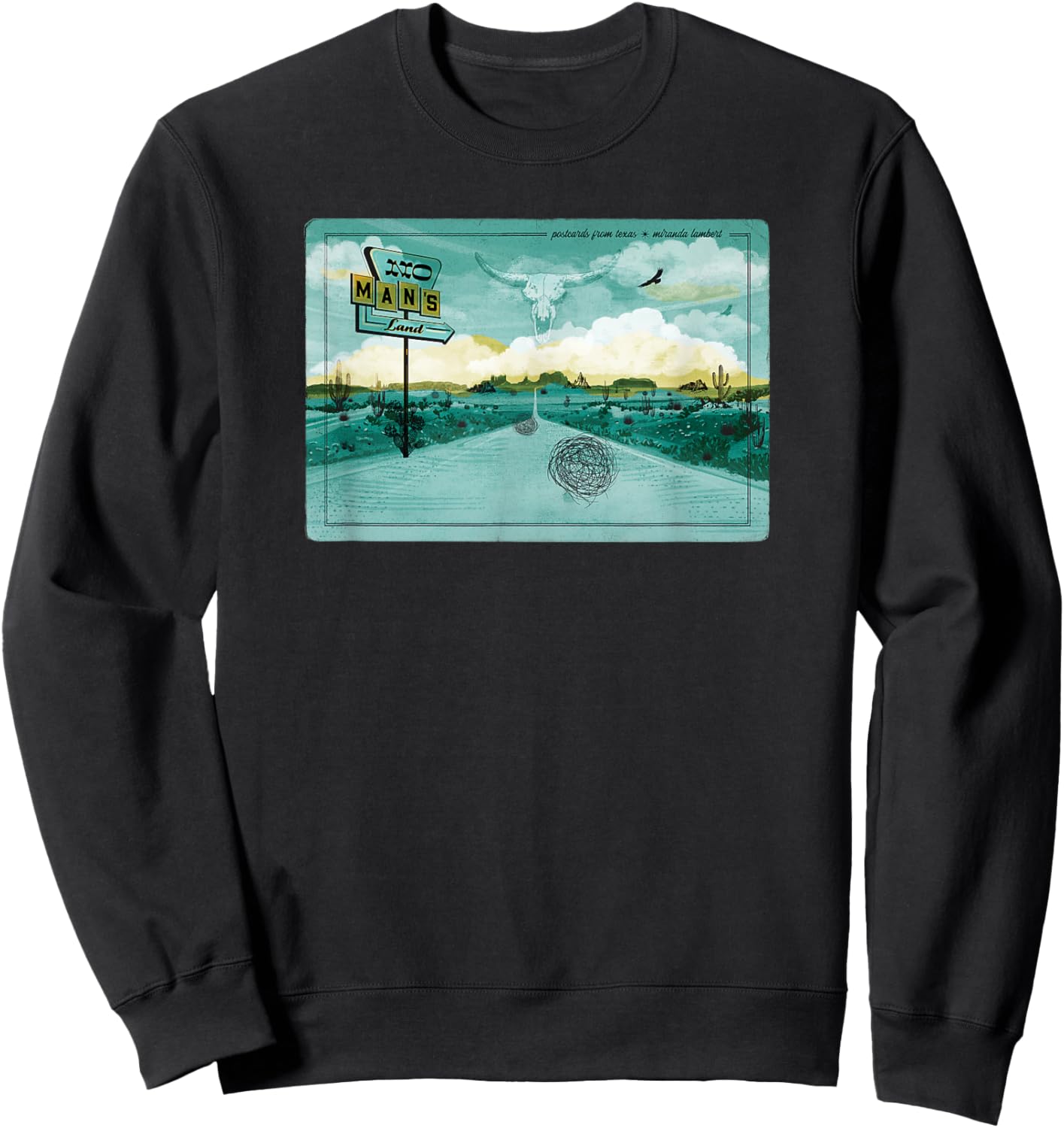 Miranda Lambert No Man's Land Postcards From Texas Sweatshirt - Sweatshirt | Black
