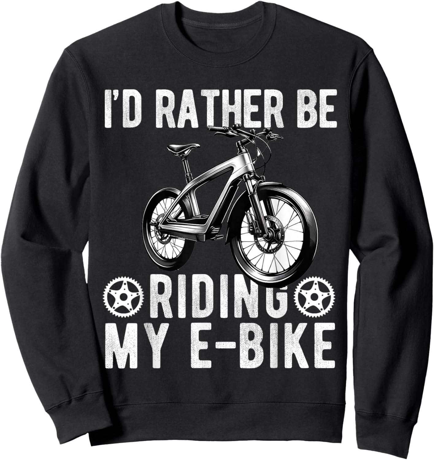 E-Bike Electric Bike Women E Bicycle Lover Funny Sweatshirt - Sweatshirt | Black