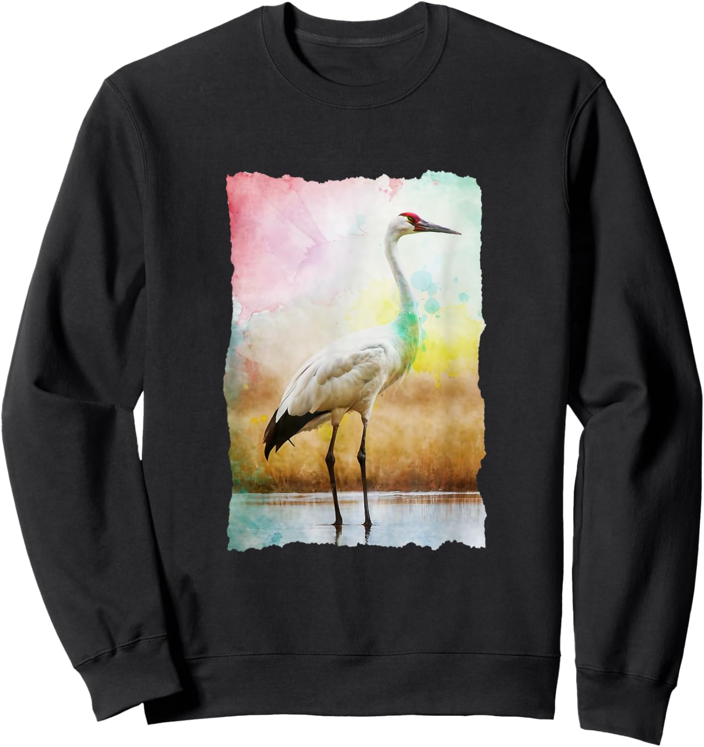 Whooping Crane Season: Bird Watchers Nature Photographer Sweatshirt - Sweatshirt | Black