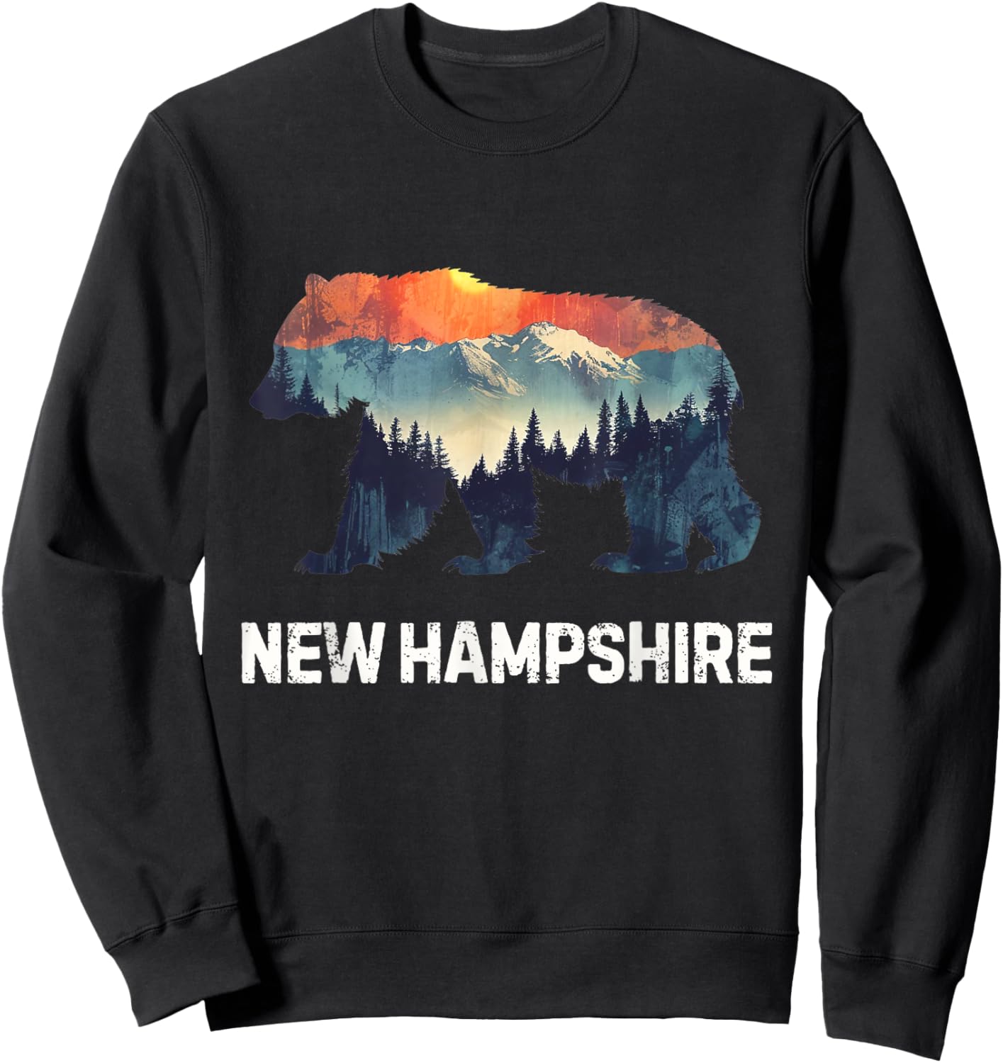 New Hampshire Bear Sweatshirt - Sweatshirt | Black
