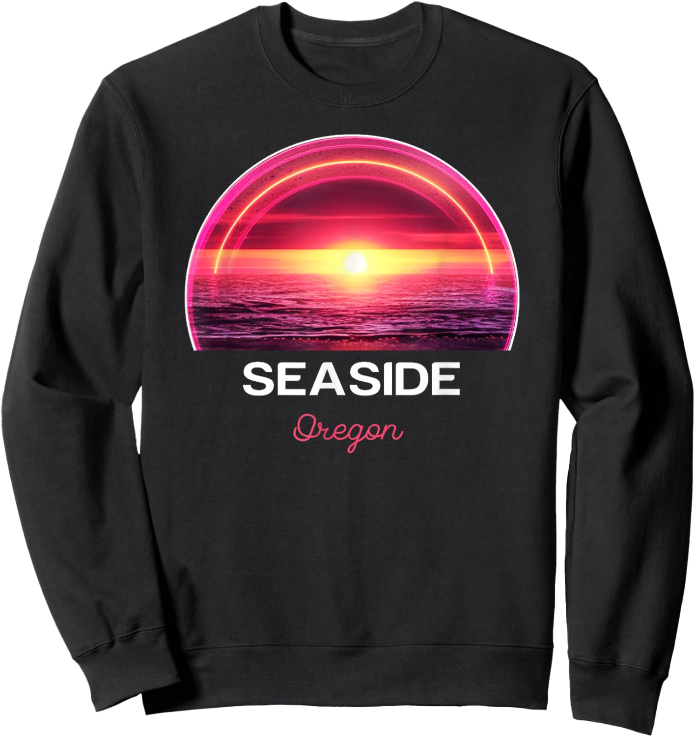 Seaside Oregon Sweatshirt - Sweatshirt | Black