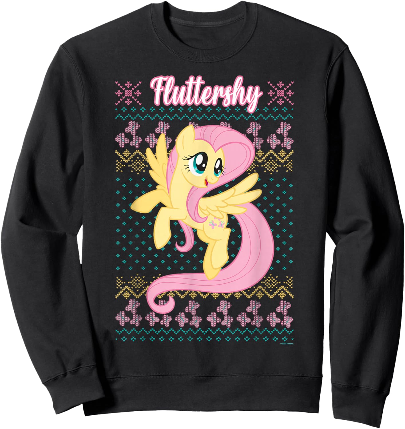 My Little Pony Fluttershy Christmas Ugly Sweater Sweatshirt - Sweatshirt | Black