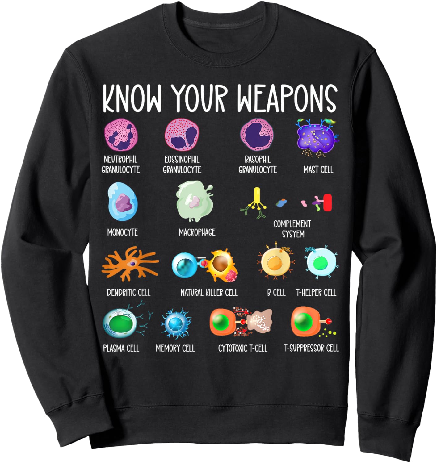 Immune System , Know Your Weapon Sweatshirt - Sweatshirt | Black