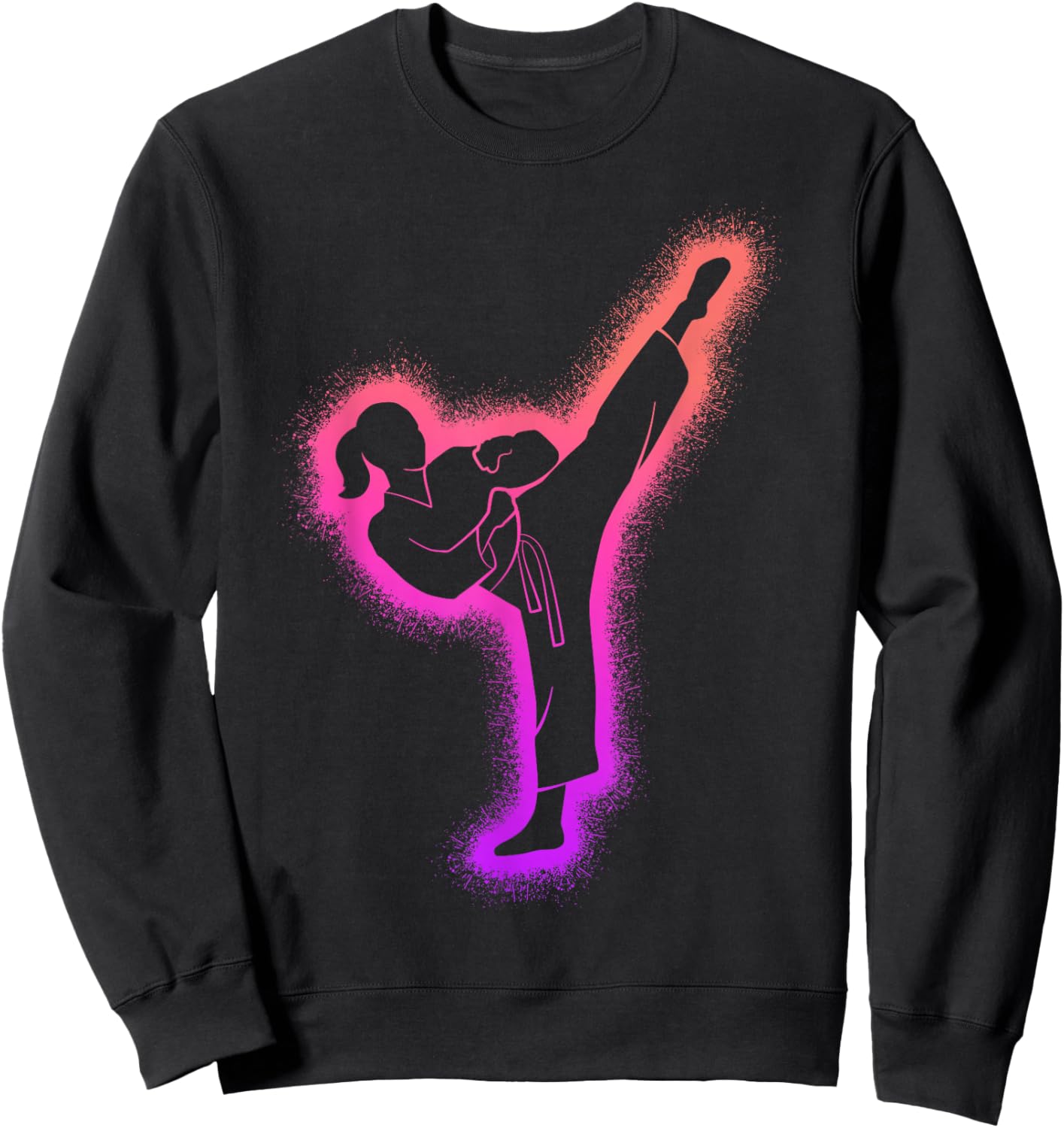 Karate Girl Martial Arts Kids Women Girls Taekwondo Sweatshirt - Sweatshirt | Black