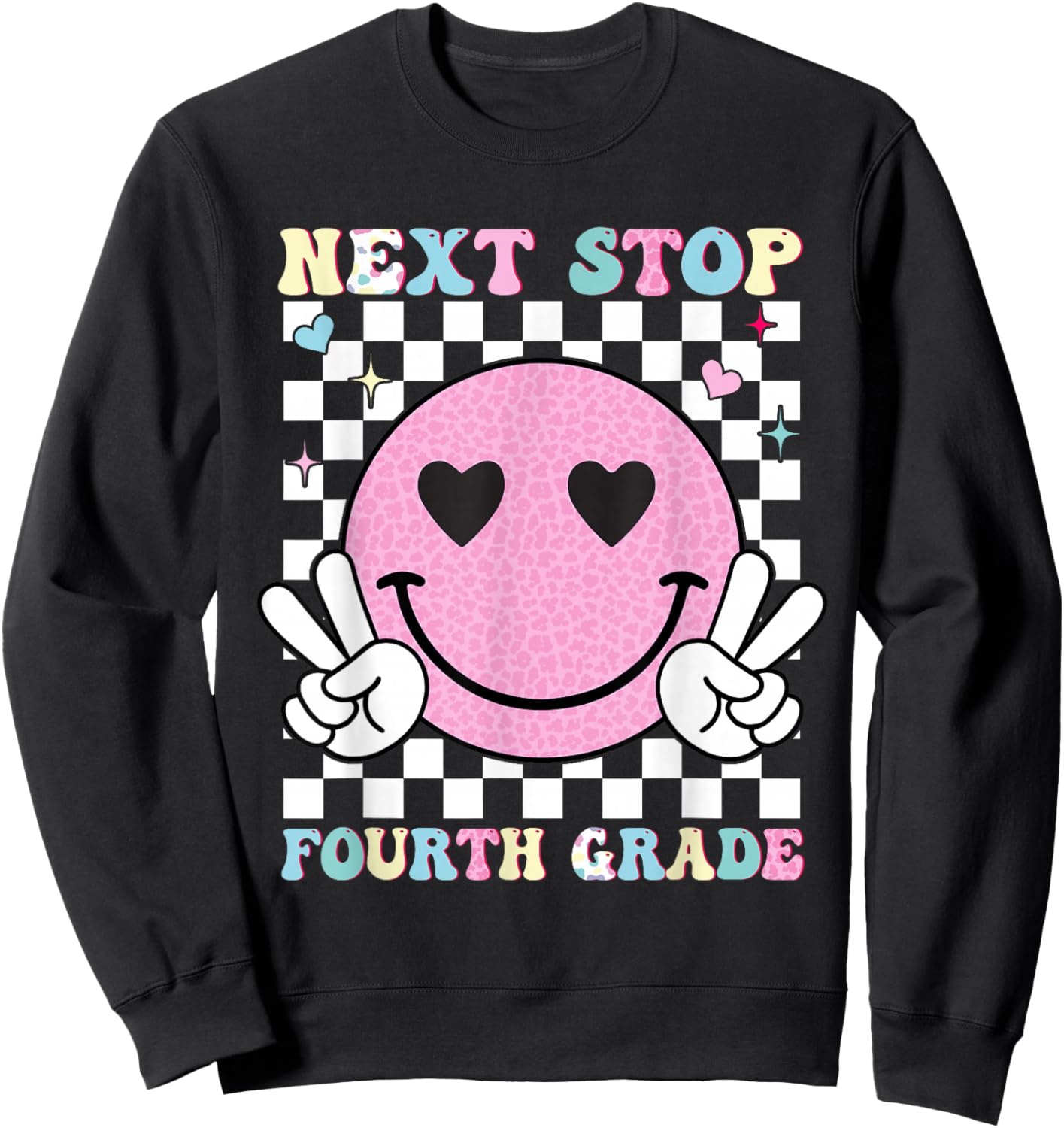Next Stop 4th Grade - 3rd Grade Graduation 2025 Boy Girl Sweatshirt - Sweatshirt | Black
