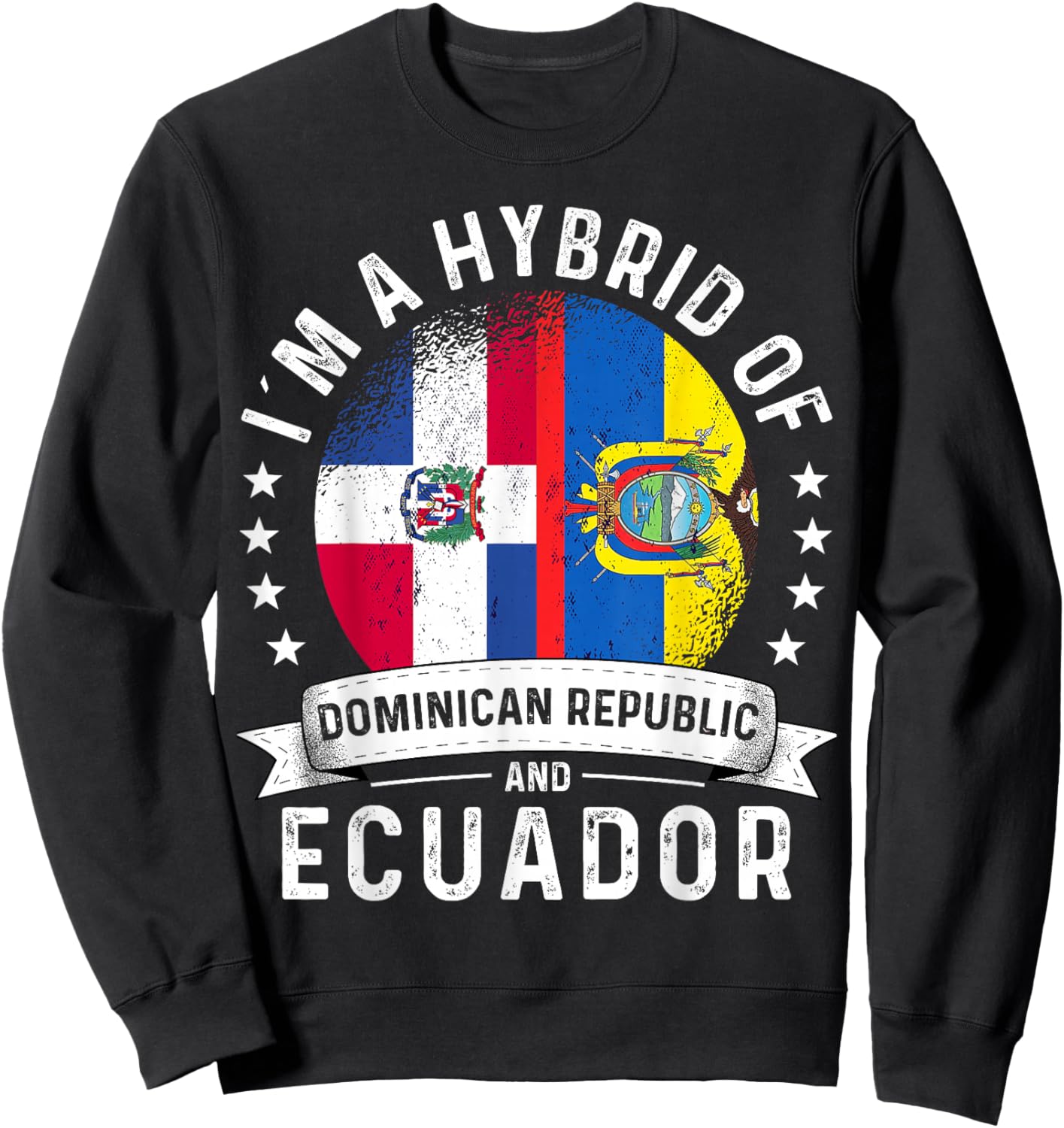 Dominican Republic Flag Ecuador Grown Ecuadorian Flag Sweatshirt - Sweatshirt | Black
