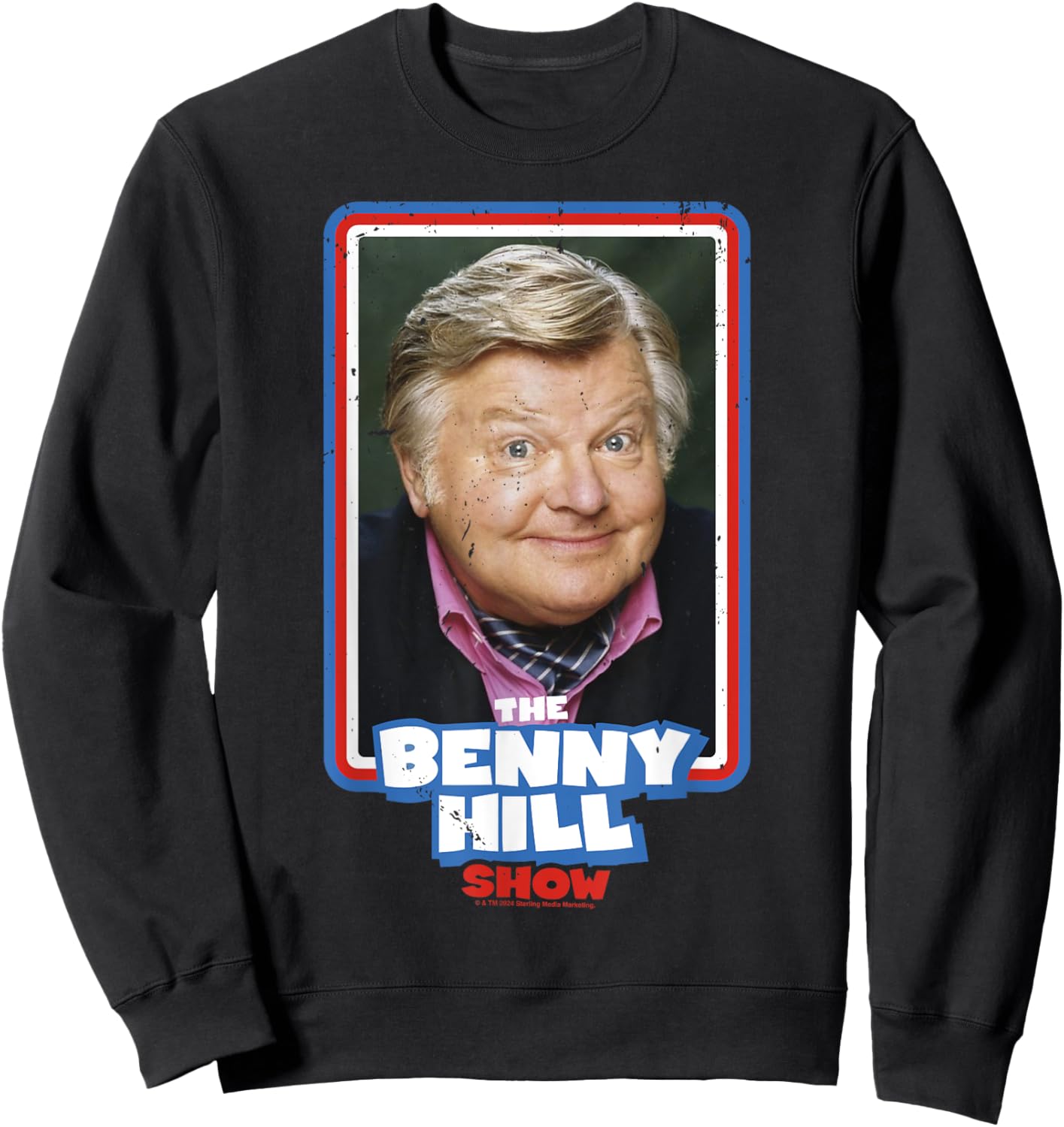 Benny Hill Show Smile Retro Distressed Sweatshirt - Sweatshirt | Black