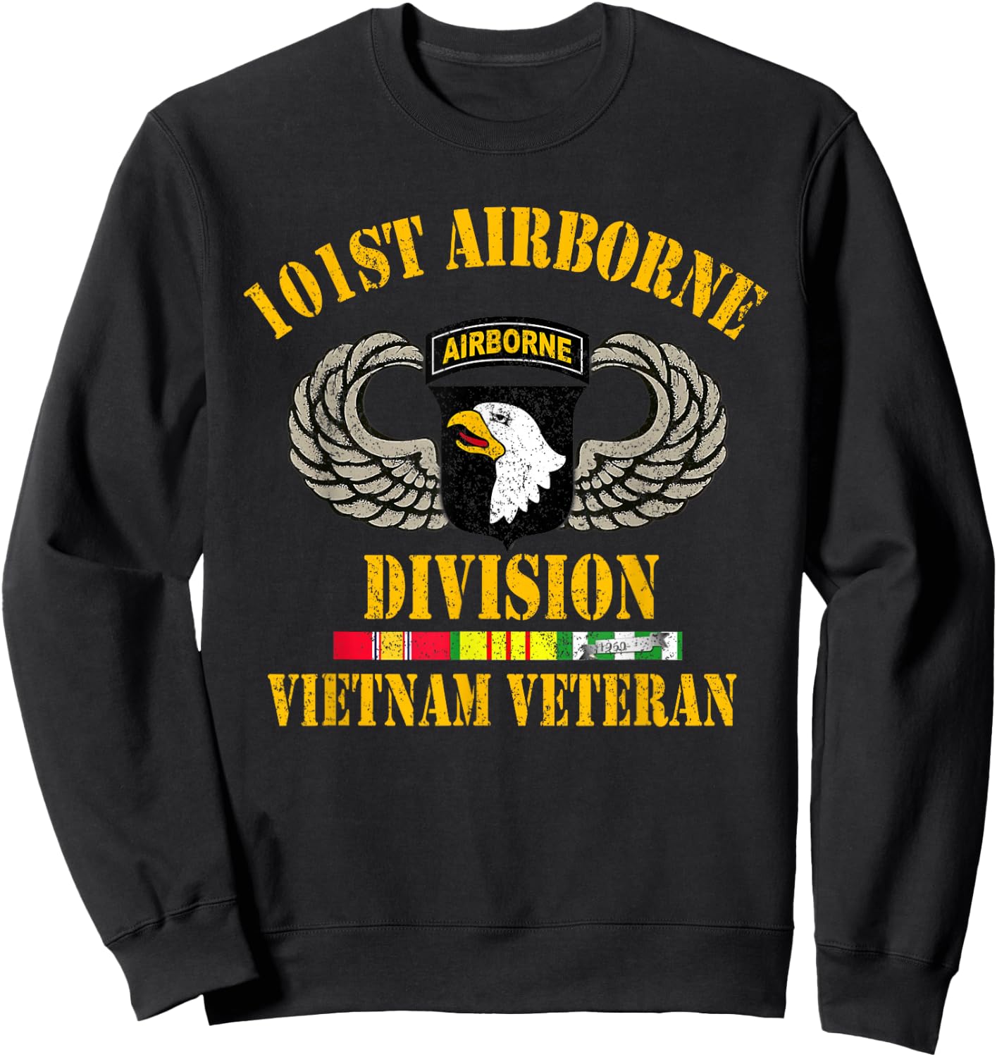 101st Airborne Division Vietnam Veteran , Veterans Day Sweatshirt - Sweatshirt | Black