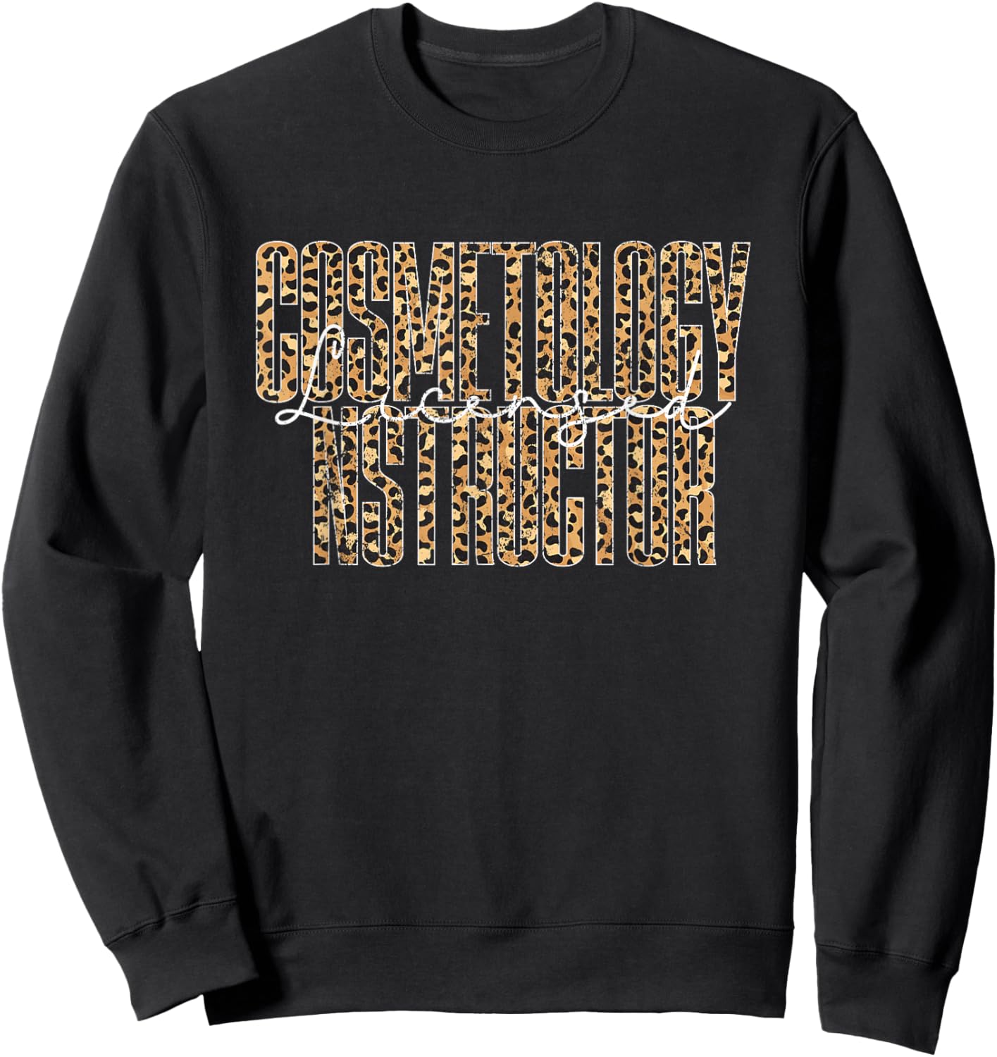 Vintage Licensed Cosmetology Instructor Sweatshirt - Sweatshirt | Black