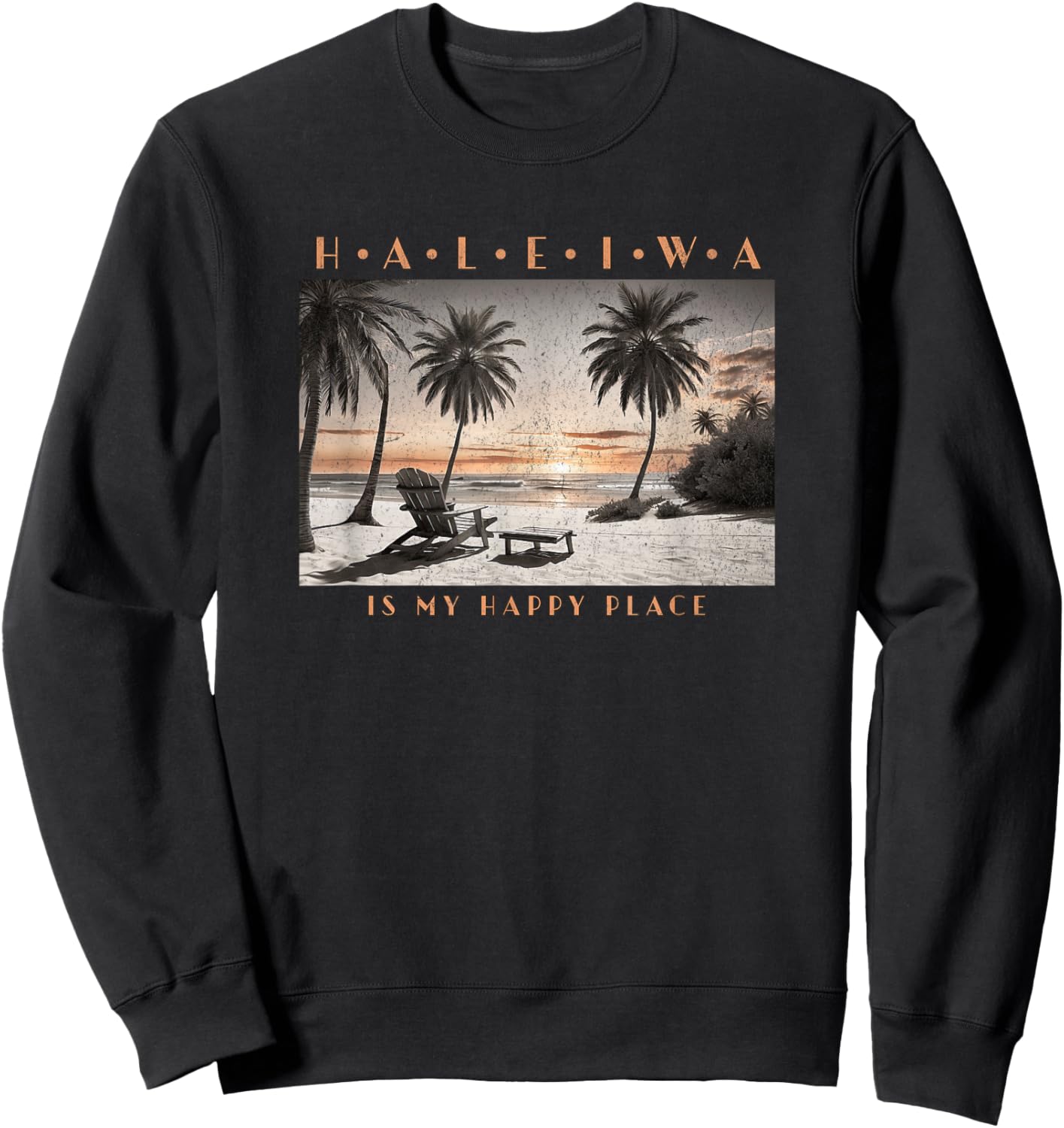 Haleiwa Hawaii Hale'iwa Town North Shore Surfing Oahu Island Sweatshirt - Sweatshirt | Black