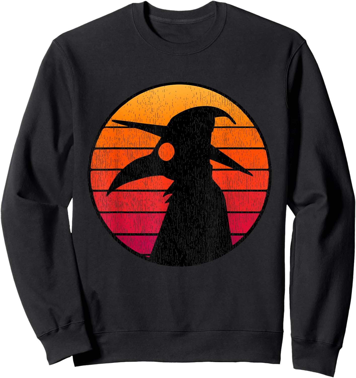 Vintage Plague Doctor Mask Retro Sun Plague Doctor Sweatshirt - Sweatshirt | Black