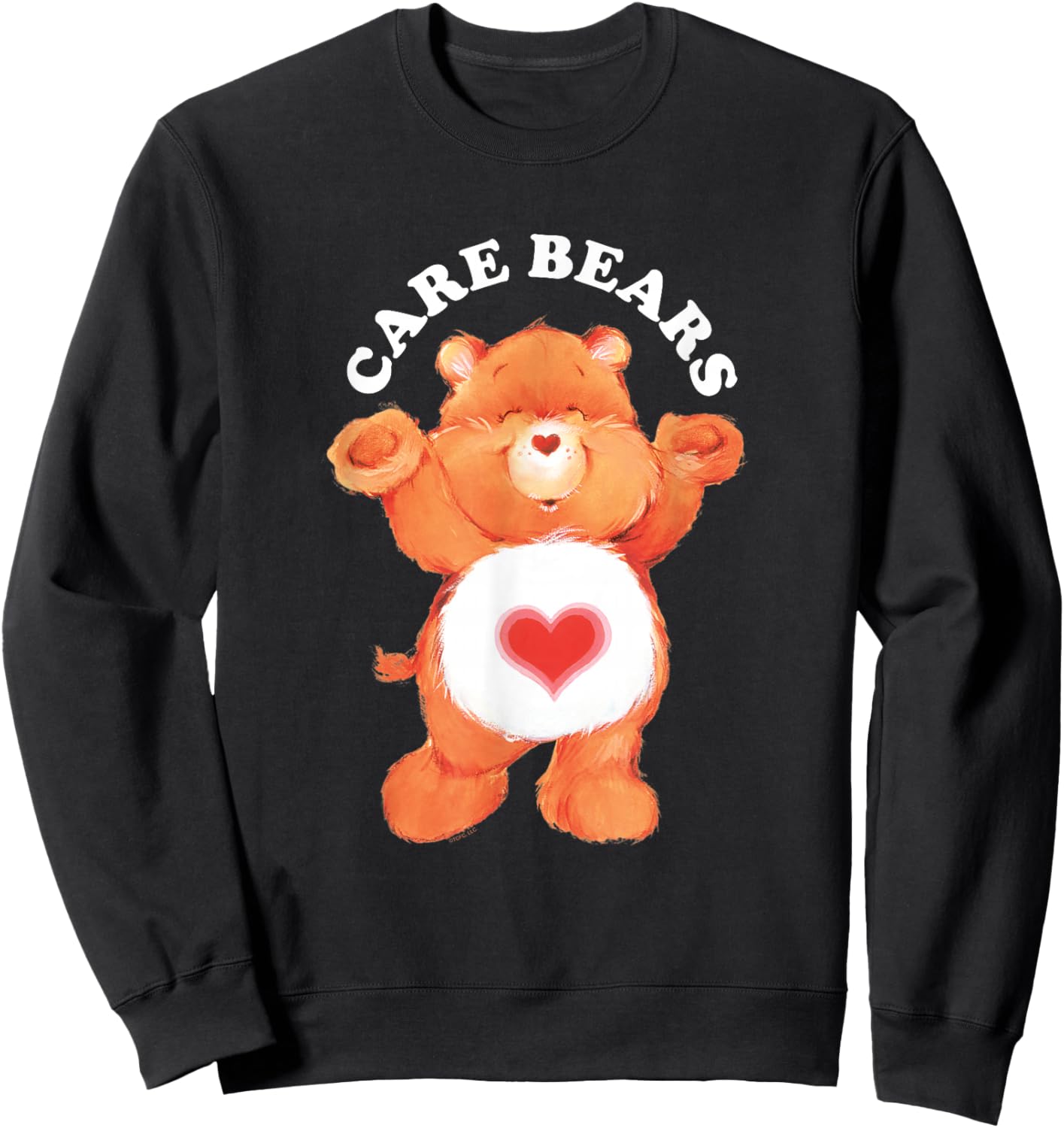 Care Bears Tenderheart Holding Logo Cute Cartoon Sweatshirt - Sweatshirt | Black