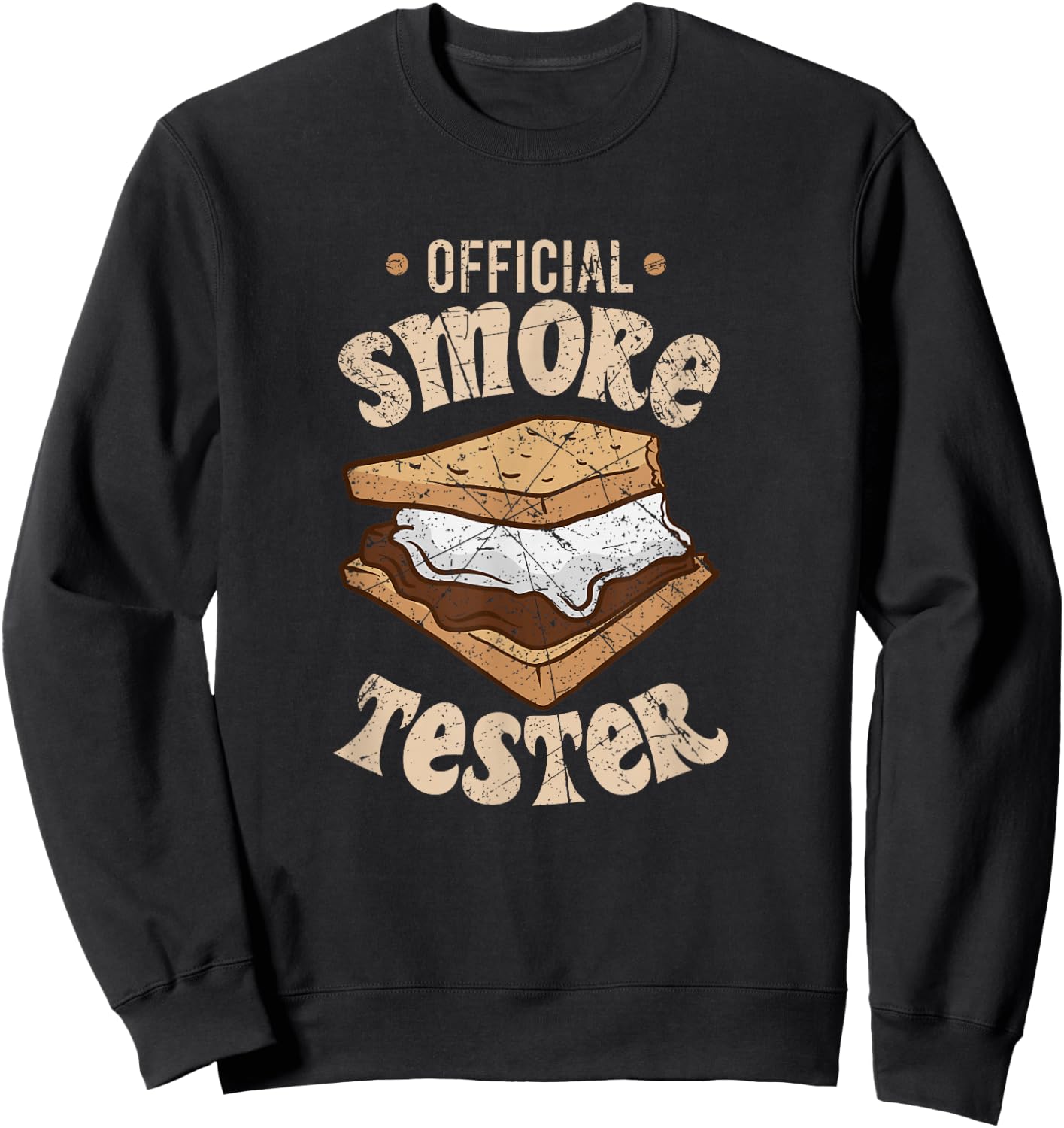 Camping Official Smore Tester S'mores Smores Marshmallows Sweatshirt - Sweatshirt | Black