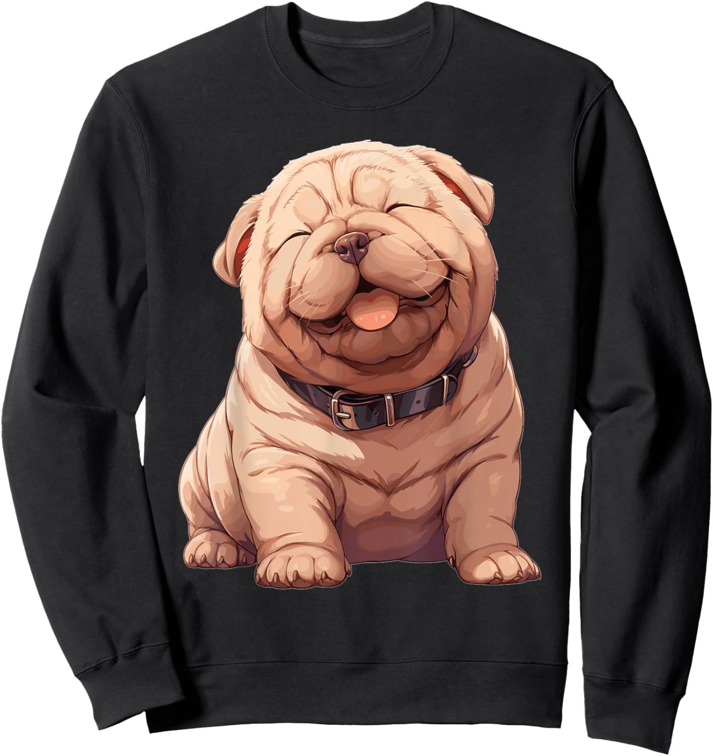 Shar Peis Dogs Dog Shar Pei Sweatshirt - Sweatshirt | Black
