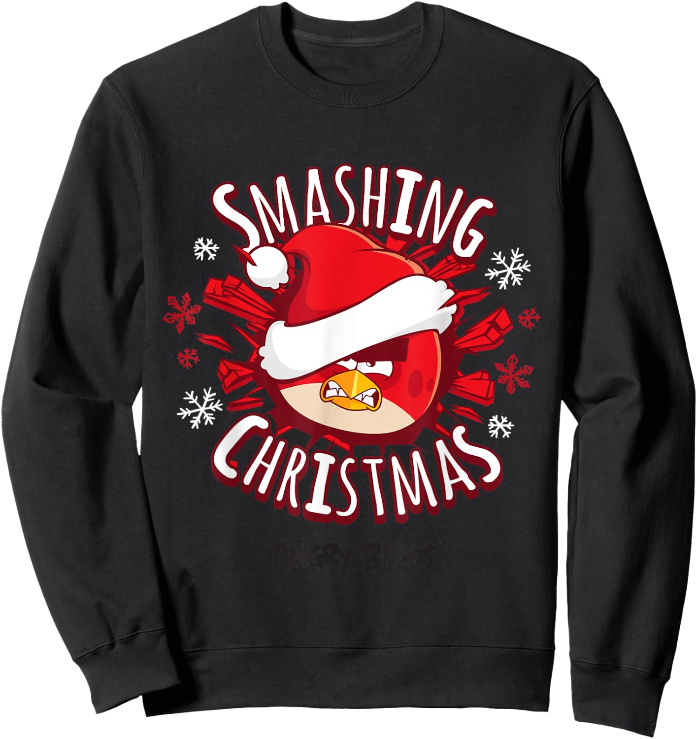 Angry Birds Smashing Christmas Official Merchandise Sweatshirt - Sweatshirt | Black