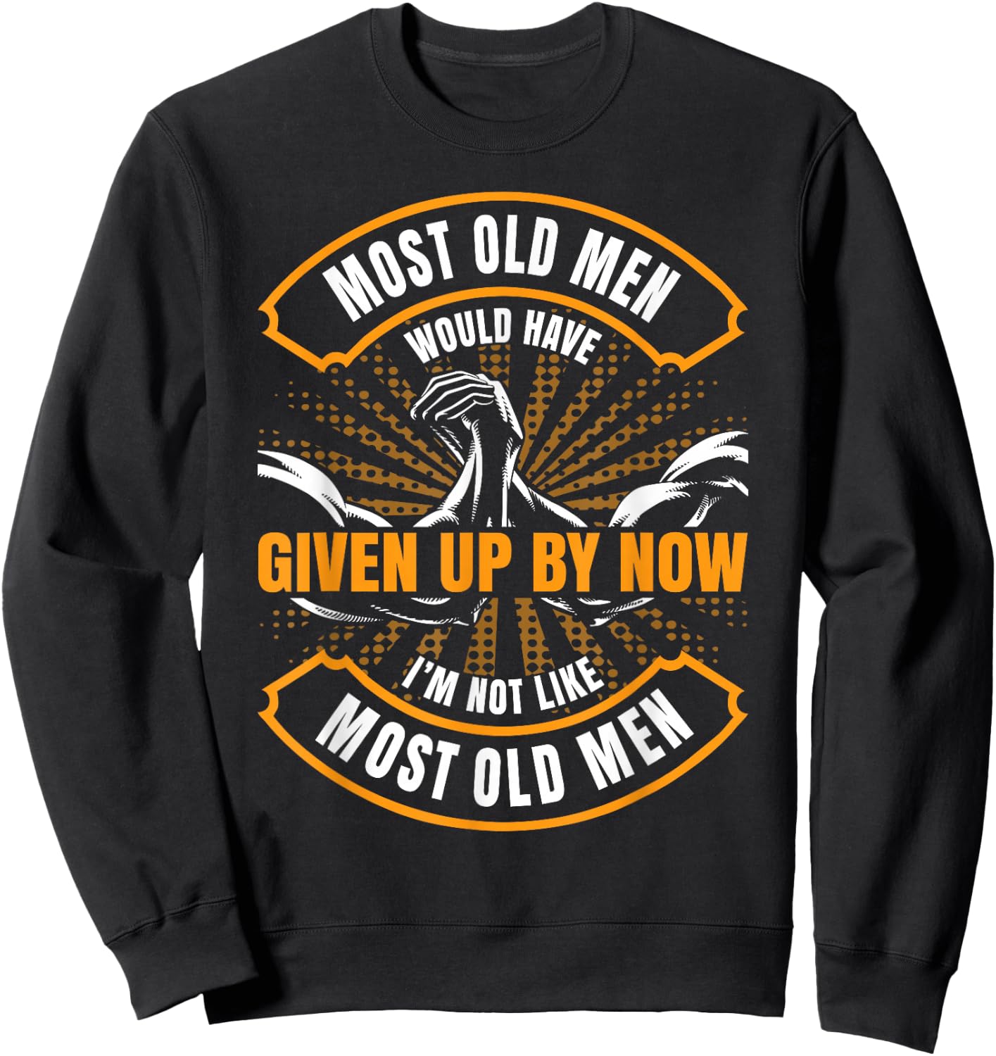 given up by now Arm Wrestler arm wrestling Sweatshirt - Sweatshirt | Black