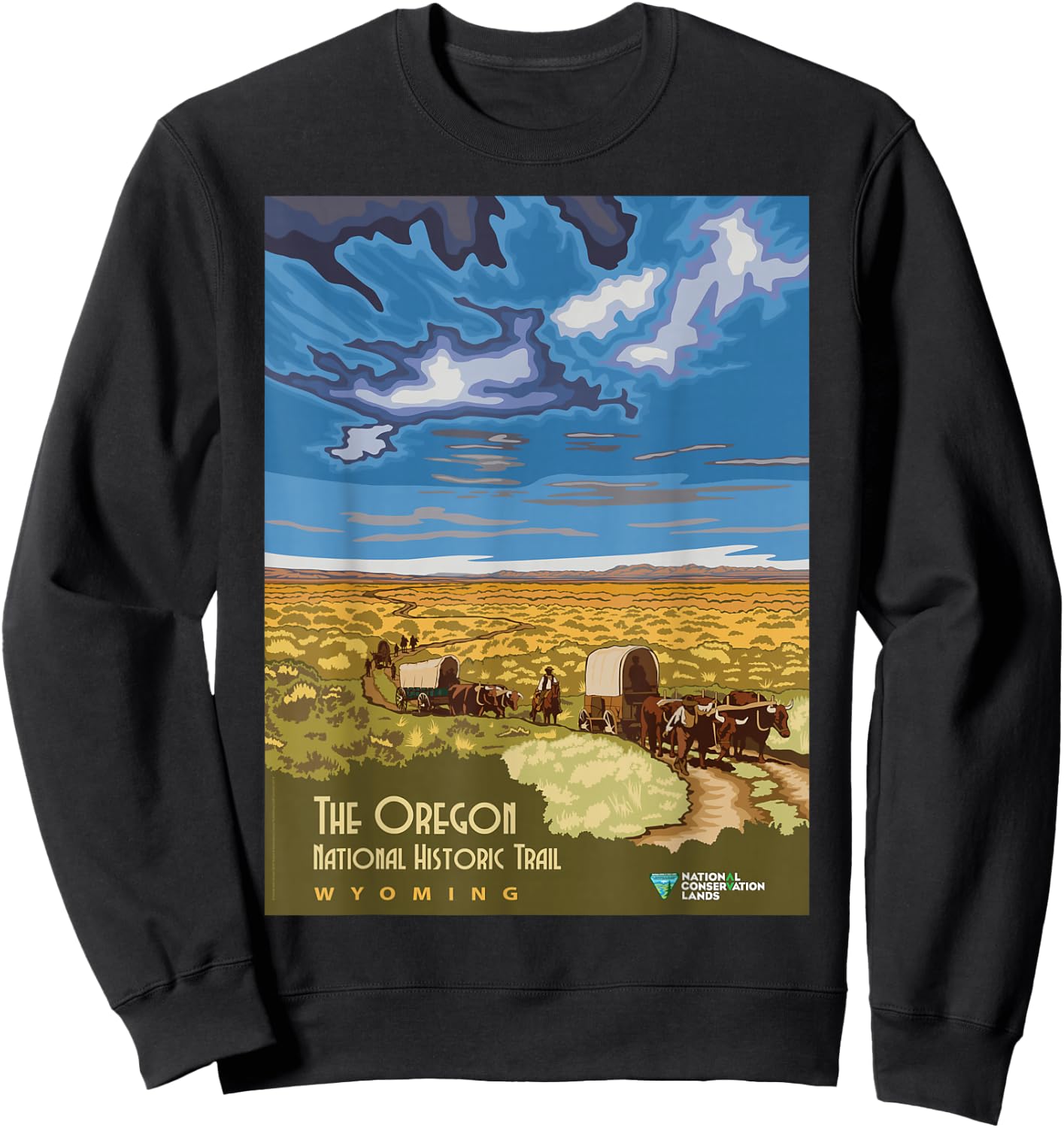 Vintage poster - The Oregon Trail Sweatshirt - Sweatshirt | Black