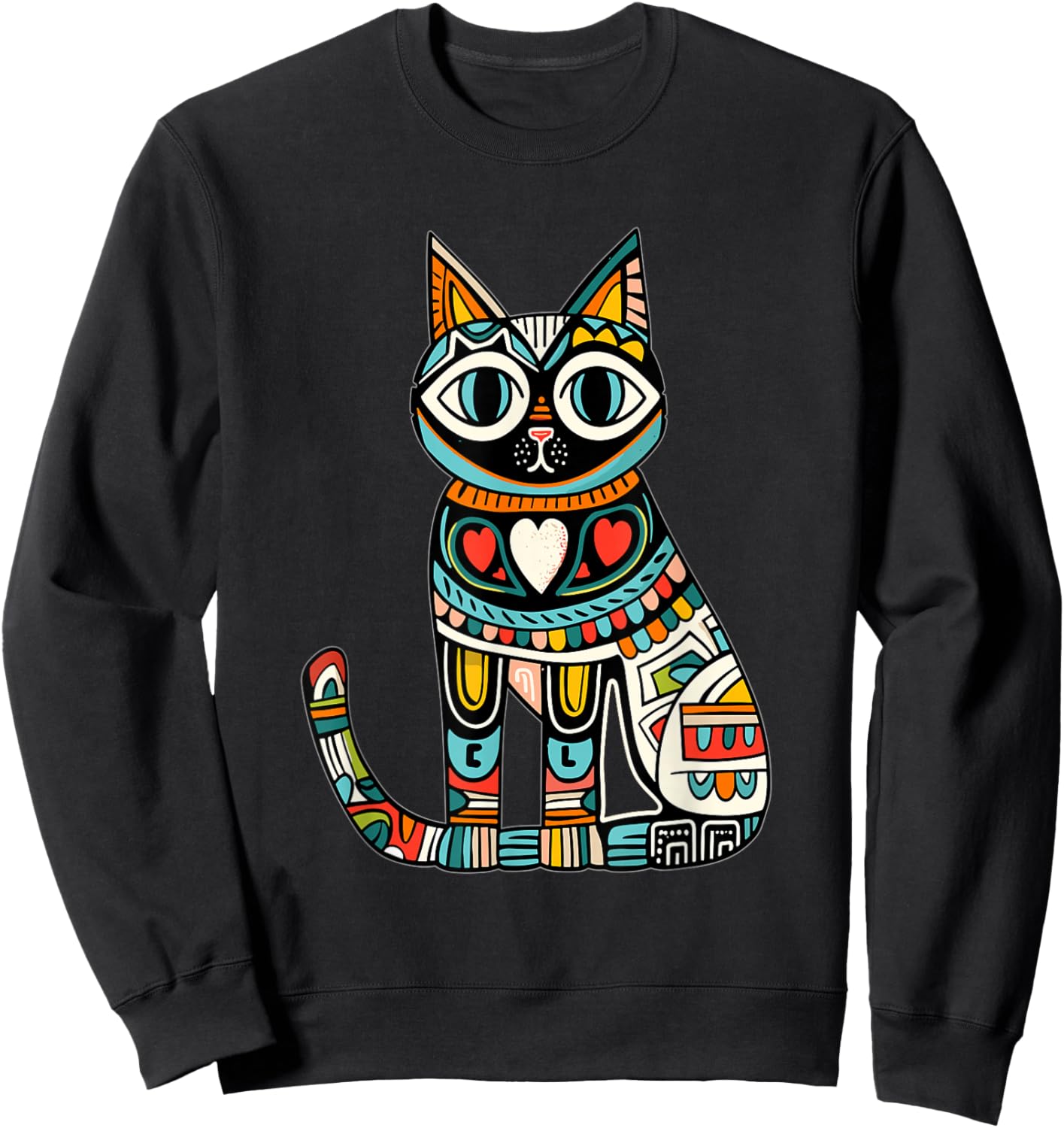 Chania Greece Vacation Greek Cat Lover Sweatshirt - Sweatshirt | Black