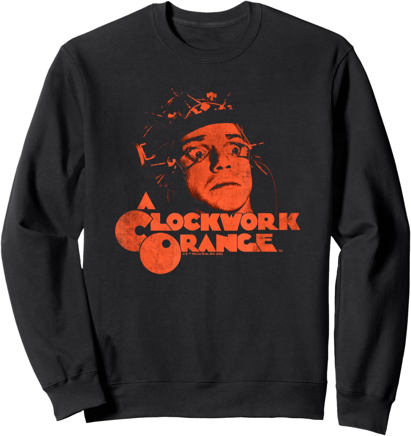 A Clockwork Orange Posterized Alex Face , Small, Black Sweatshirt - Sweatshirt | Black