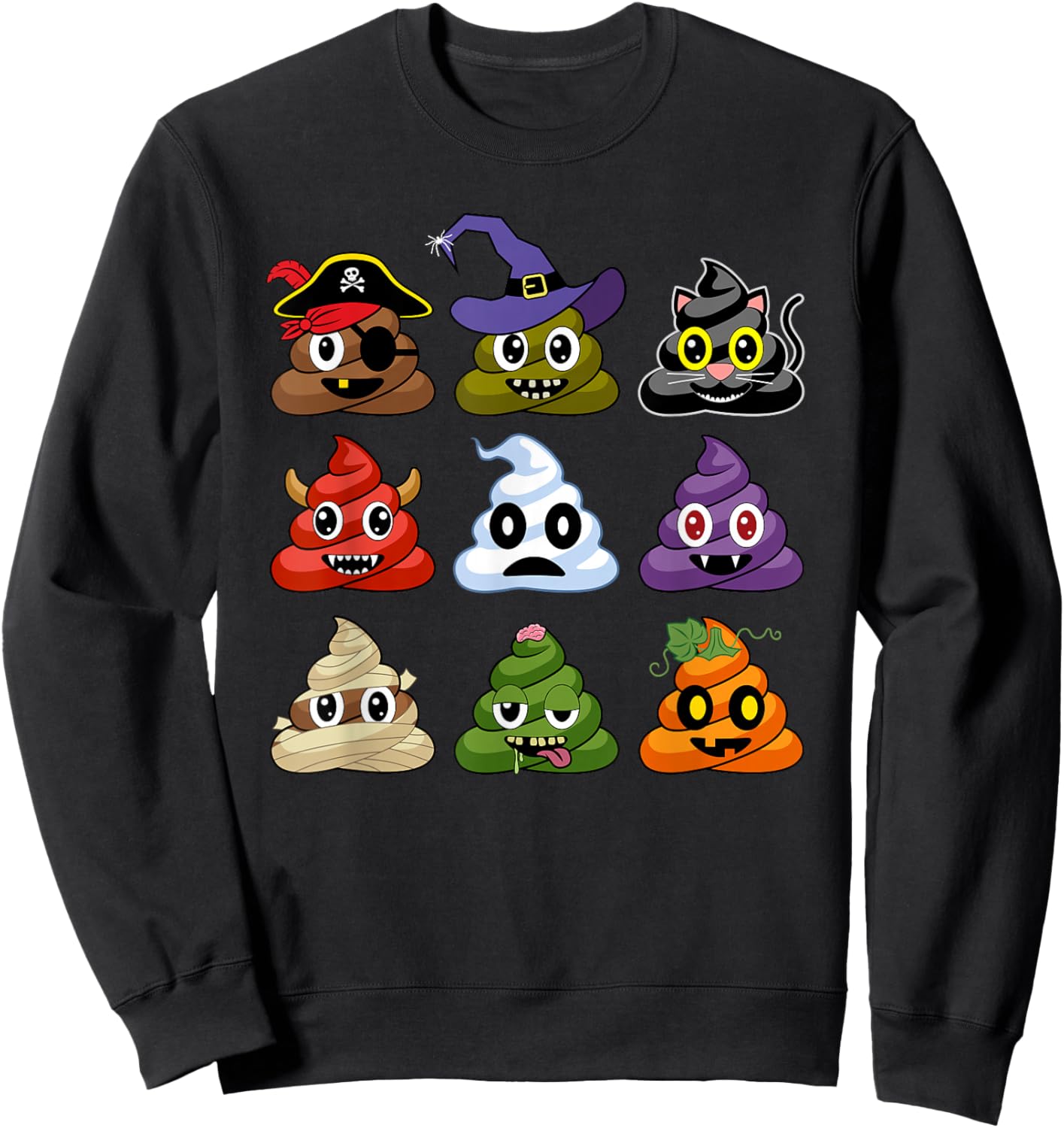 Poop's Halloween Costumes Funny Sweatshirt - Sweatshirt | Black