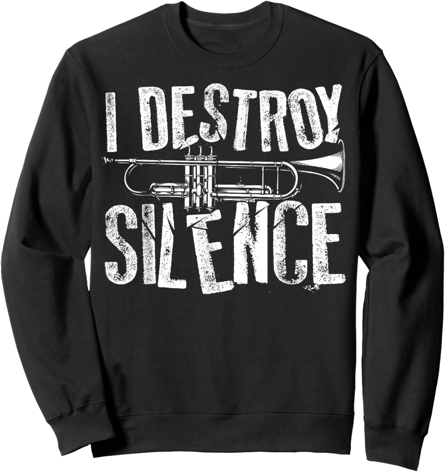 Best Trumpet Player Art Women Trumpetist Gag Trumpet Sweatshirt - Sweatshirt | Black