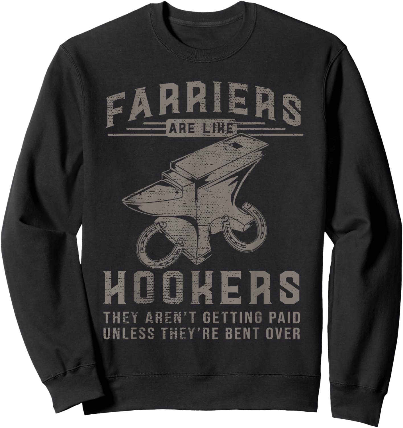 Funny Farrier Hoof Trimming Equine Horse Shoeing Hooves Gift Sweatshirt - Sweatshirt | Black