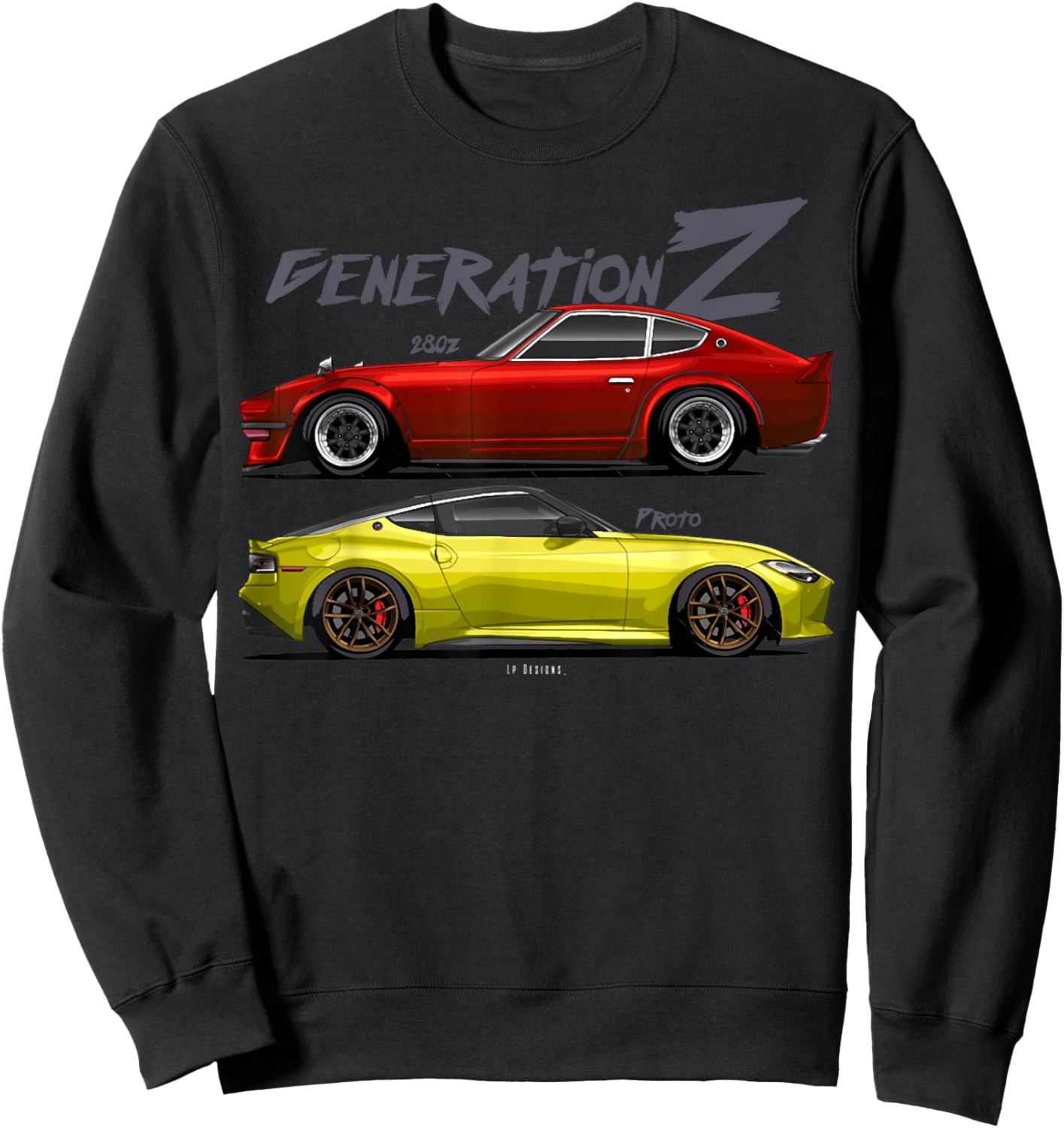280z Sports Car Sweatshirt - Sweatshirt | Black