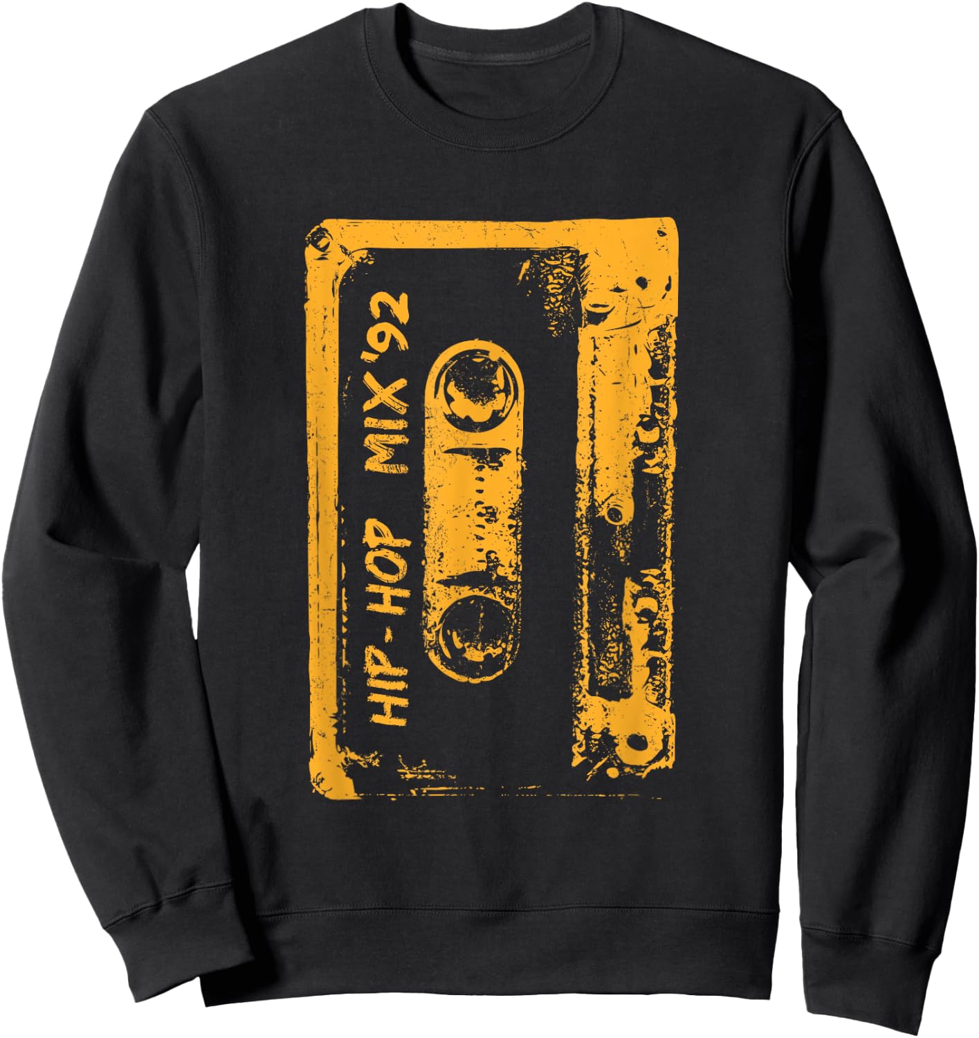 Hip Hop Rap Mixtape Cassette 90s Retro Sweatshirt - Sweatshirt | Black