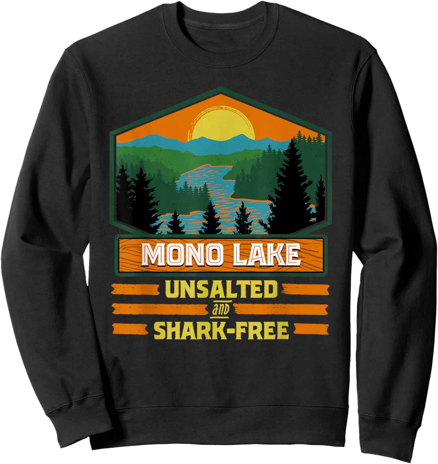 Vacation Unsalted and Shark Free Mono Lake Sweatshirt - Sweatshirt | Black