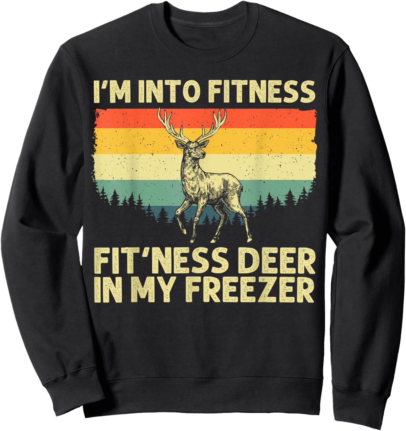 Deer Hunting Art Women Wildlife Hunter Deer Hunting Sweatshirt - Sweatshirt | Black