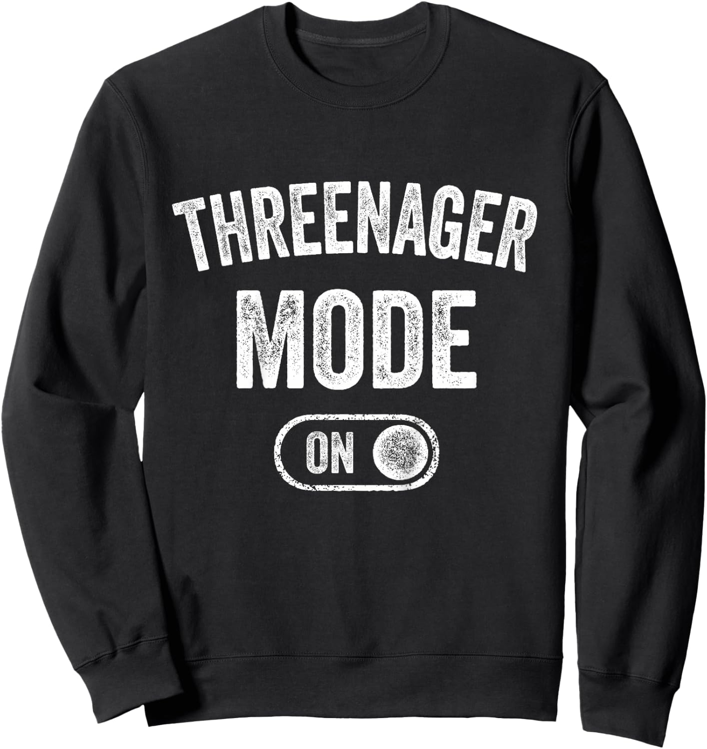 Kids Threenager Mode On 3rd Birthday Gifts Third Bday 3 Years Old Sweatshirt - Sweatshirt | Black