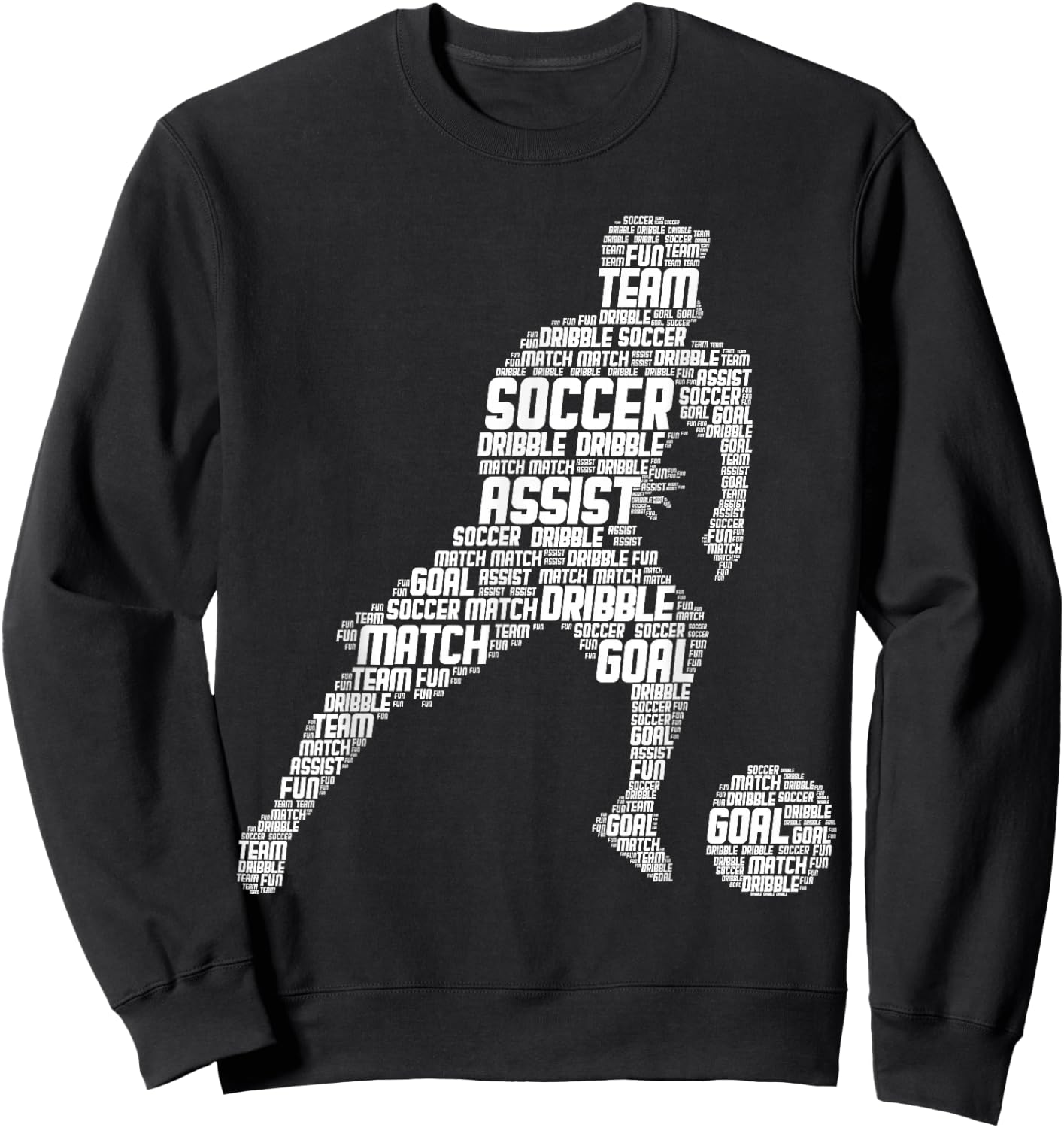 Soccer Player Boys Men Kids Sweatshirt - Sweatshirt | Black