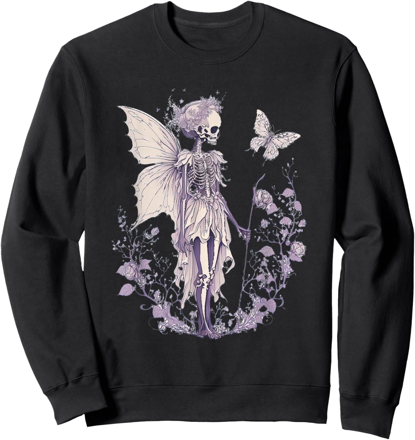 Goth Fairycore Aesthetic gothic fairy Aesthetic Sweatshirt - Sweatshirt | Black