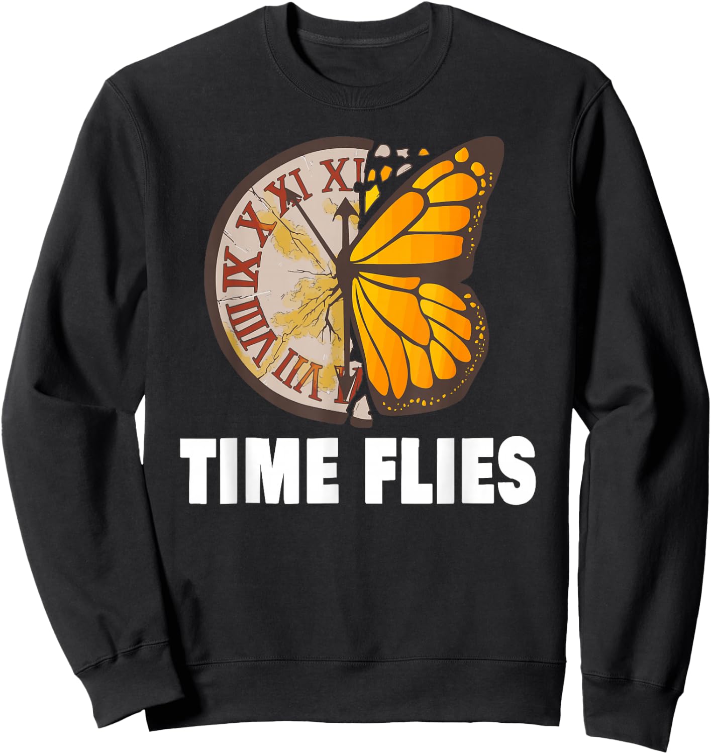 Time flies Sweatshirt - Sweatshirt | Black
