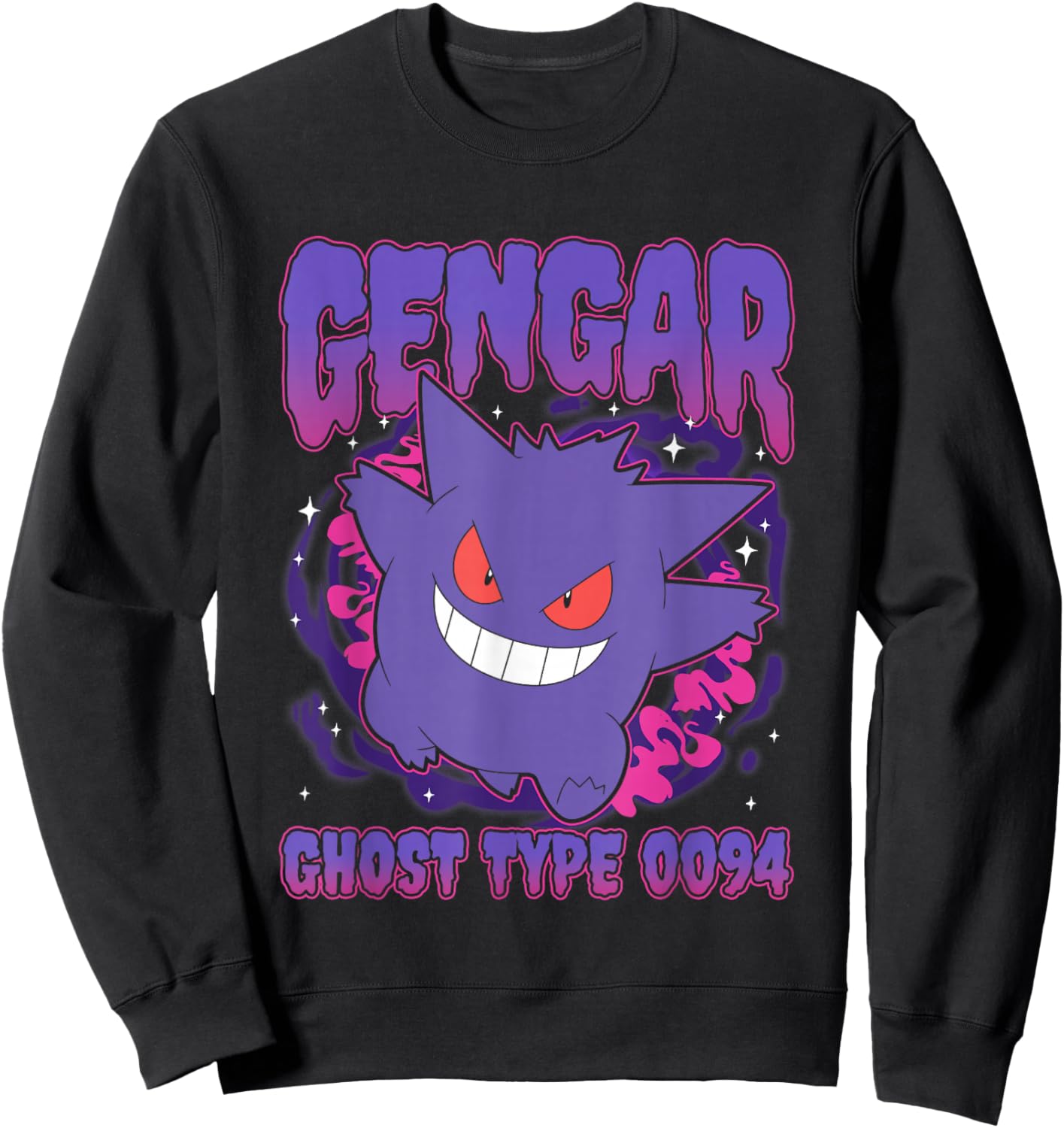 Pokémon Gengar Ghost Type 0094 Spooky Poster Sweatshirt - Sweatshirt | Black