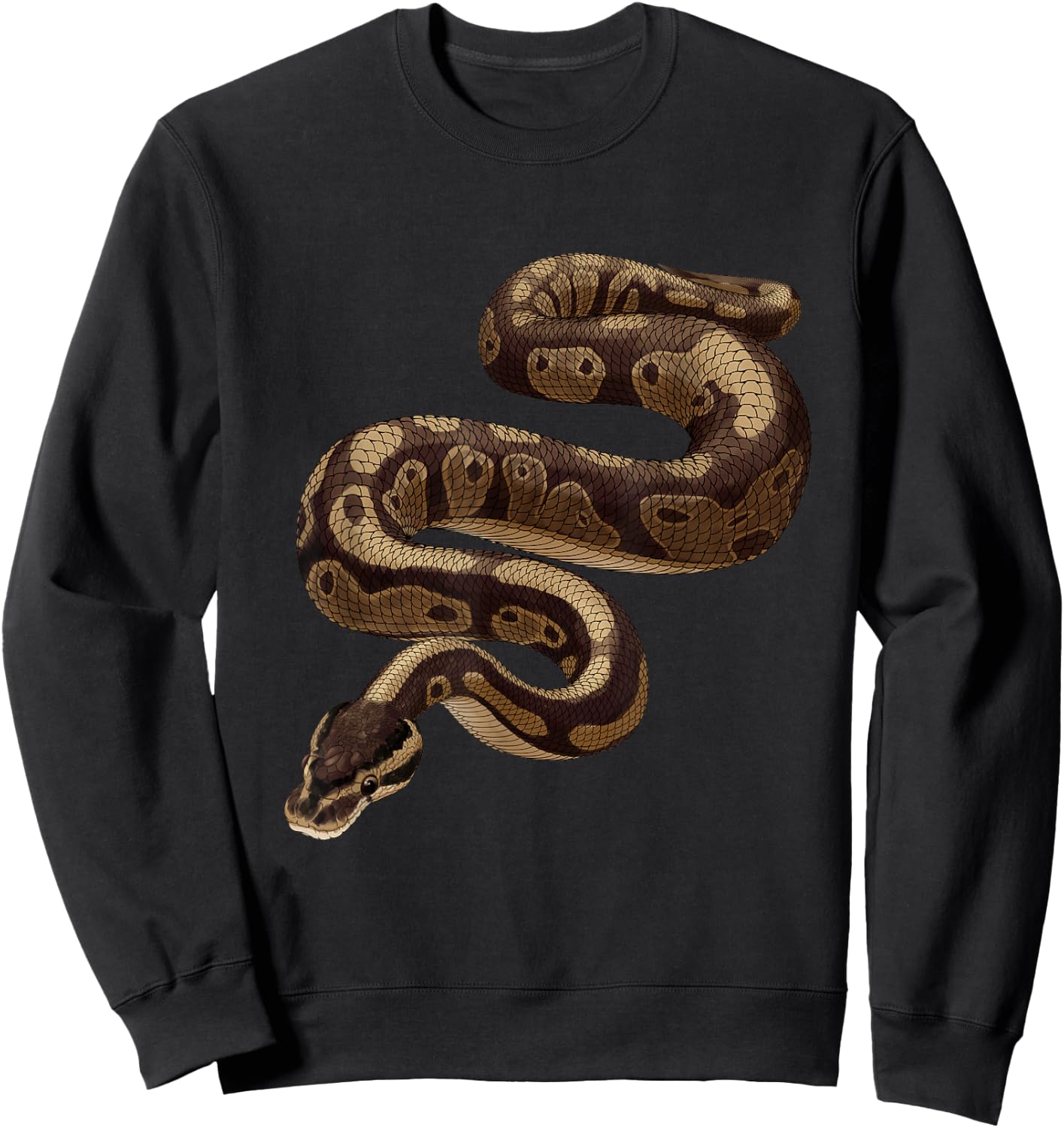 Snake Ball Python Sweatshirt - Sweatshirt | Black