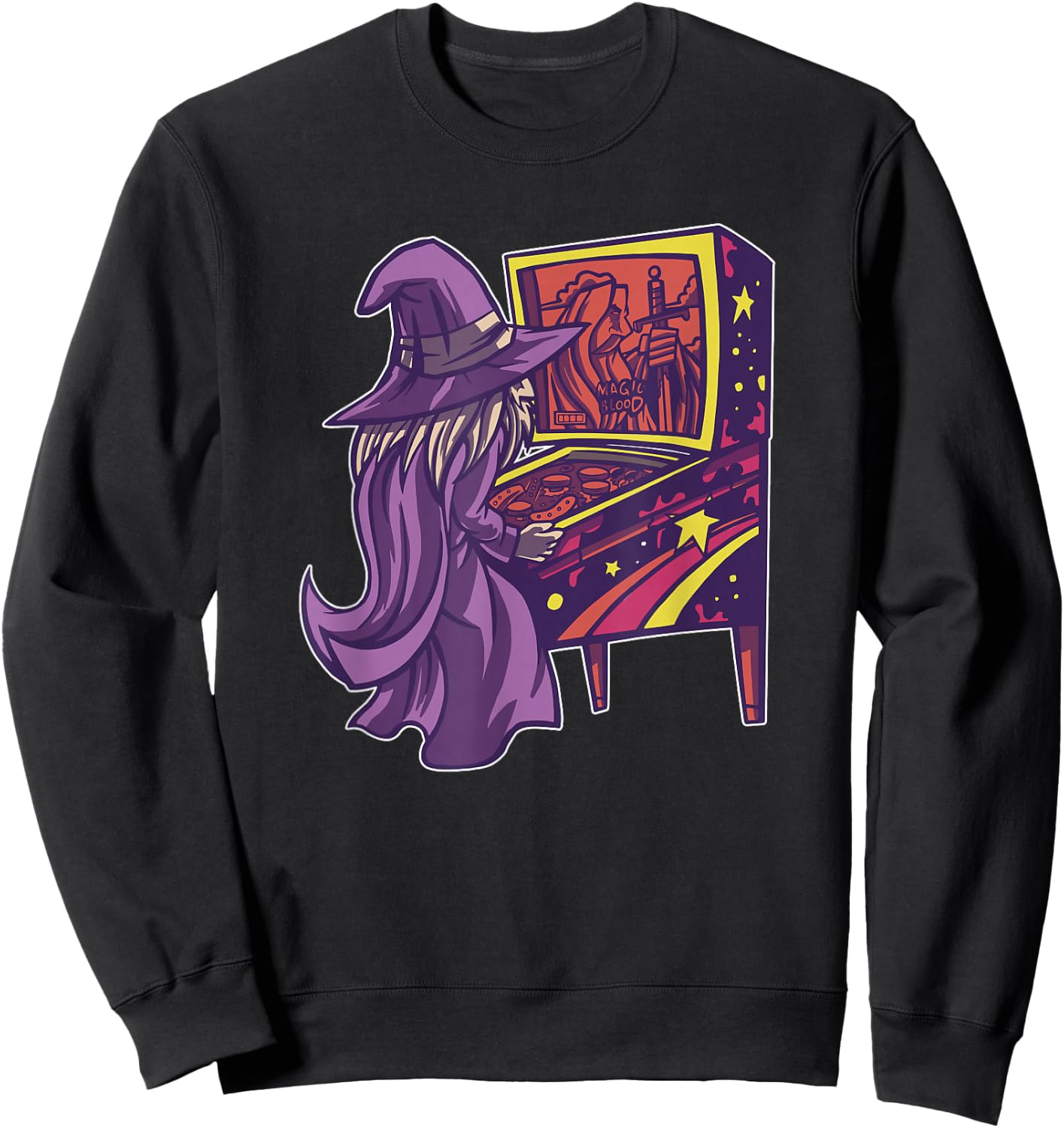 Pinball Wizard Retro Arcade Video Game 70s 80s Funny Gamer Sweatshirt - Sweatshirt | Black