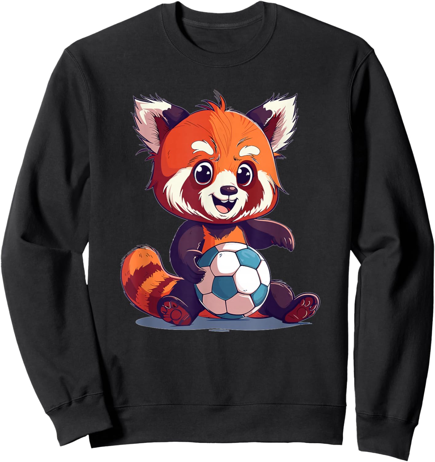 Cute Red Panda Soccer Sweatshirt - Sweatshirt | Black