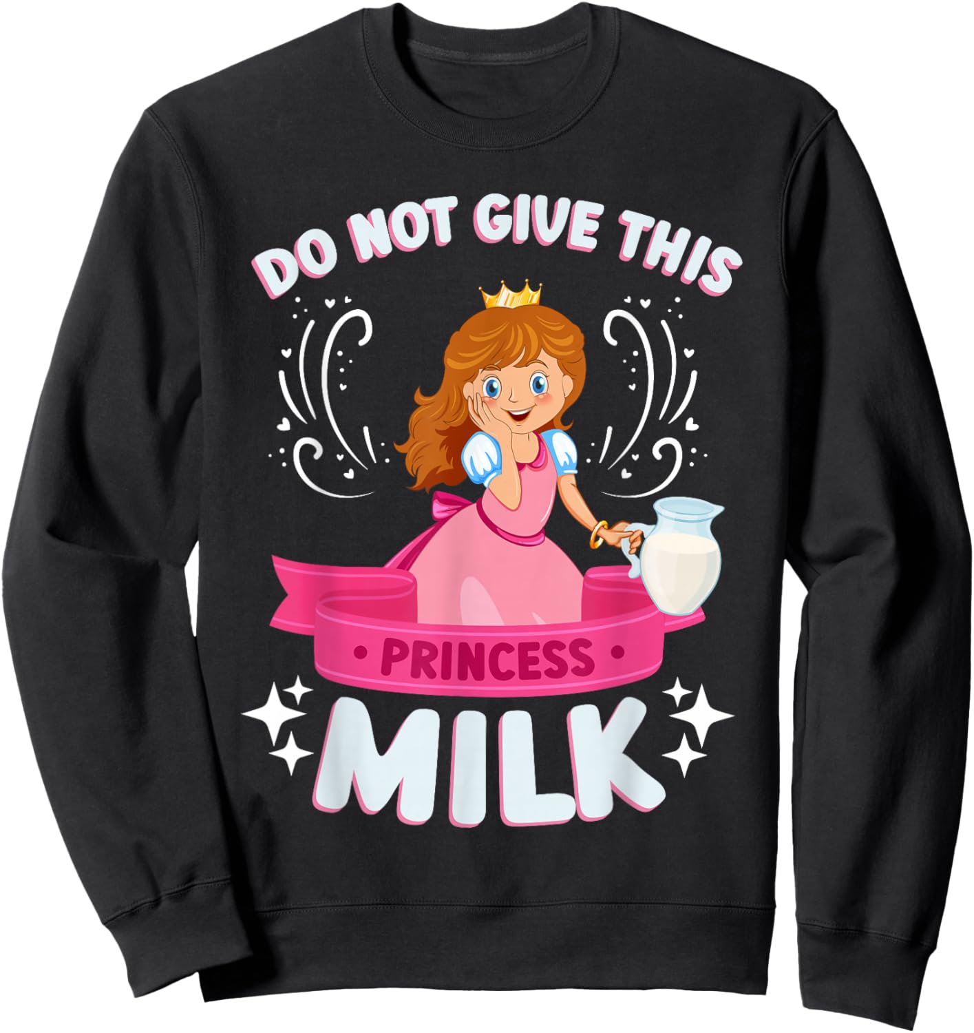 Milk Lactose Intolerant Funny Sweatshirt - Sweatshirt | Black
