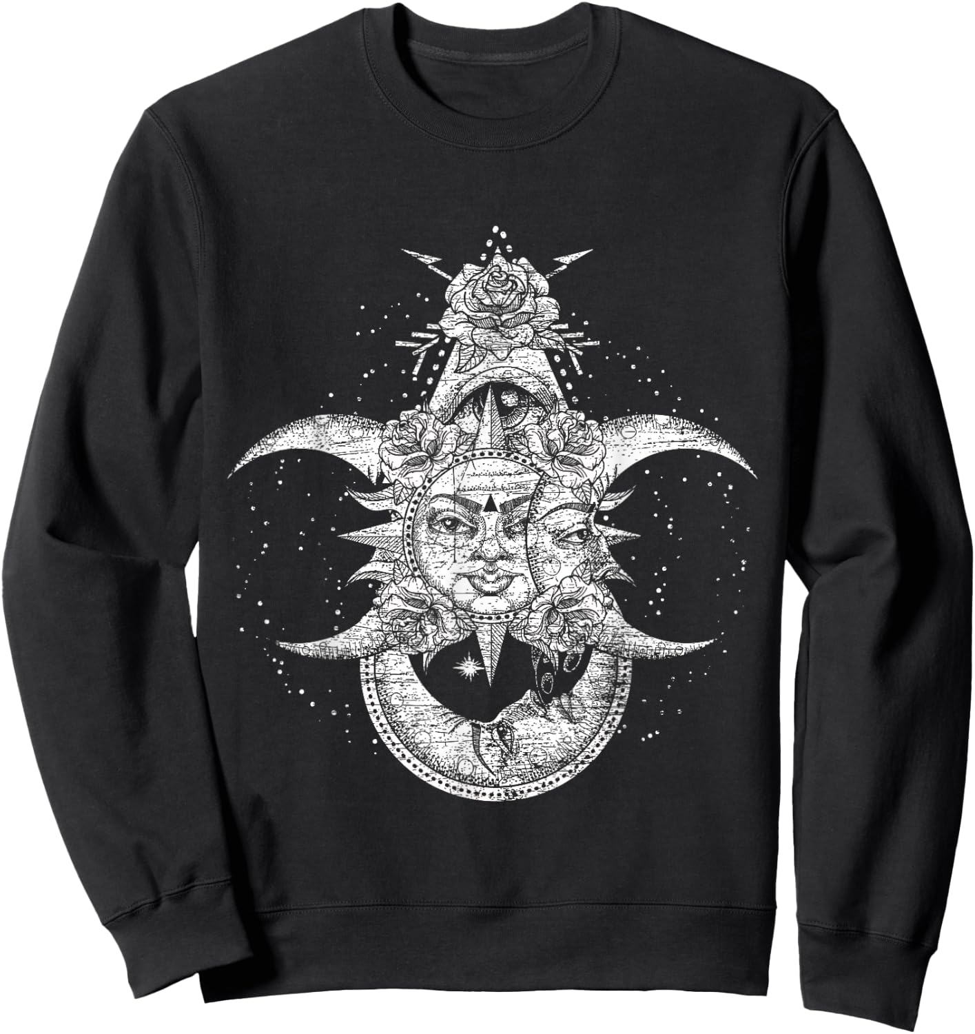 Moon Sun Astronomer Gift Astronomy Sweatshirt - Sweatshirt | Black