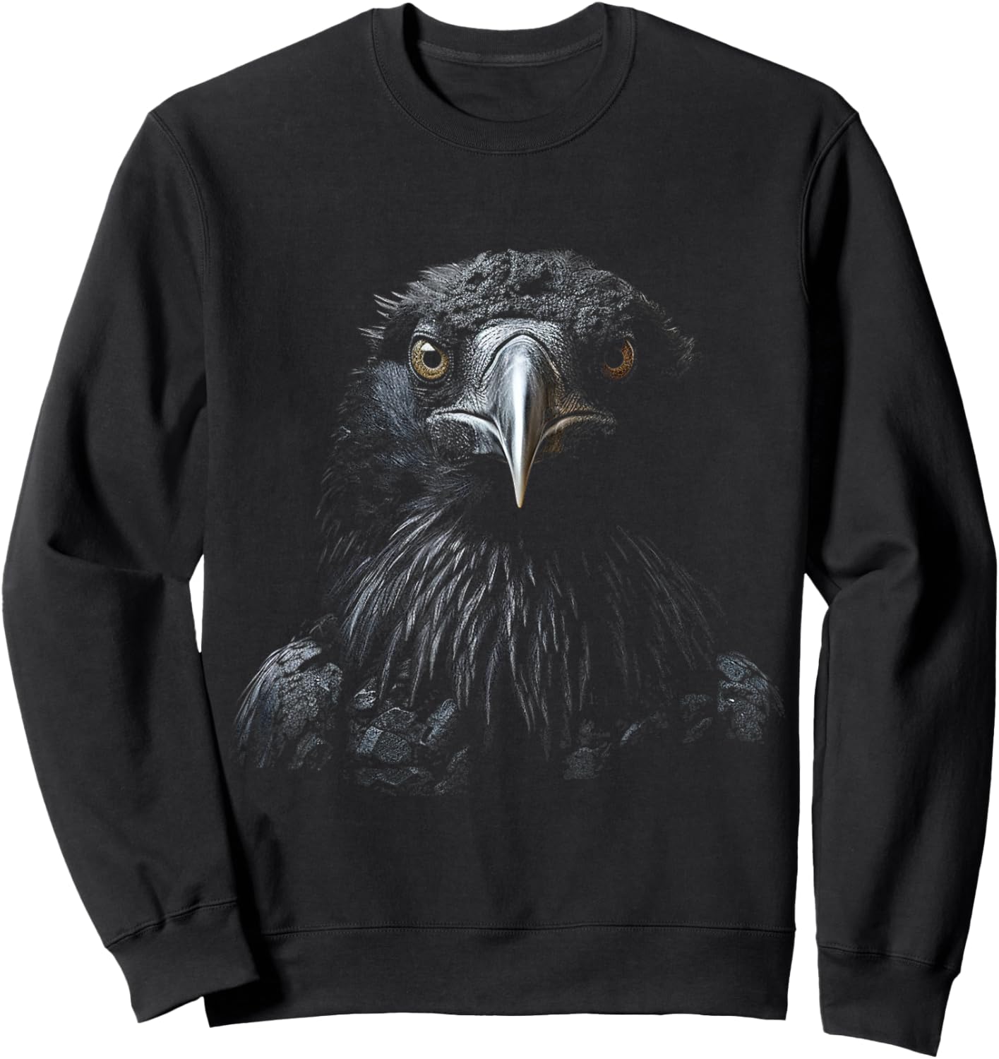 Eagle Drawing Illustration Graphic Animal Art Bird Eagle Sweatshirt - Sweatshirt | Black