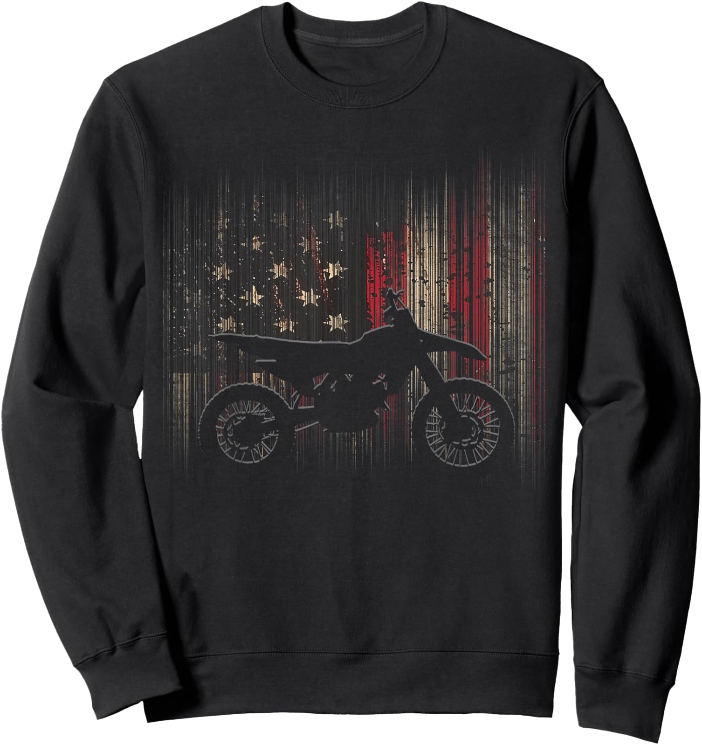 BASBO American Flag Dirt Bike Motocross Sweatshirt - Sweatshirt | Black