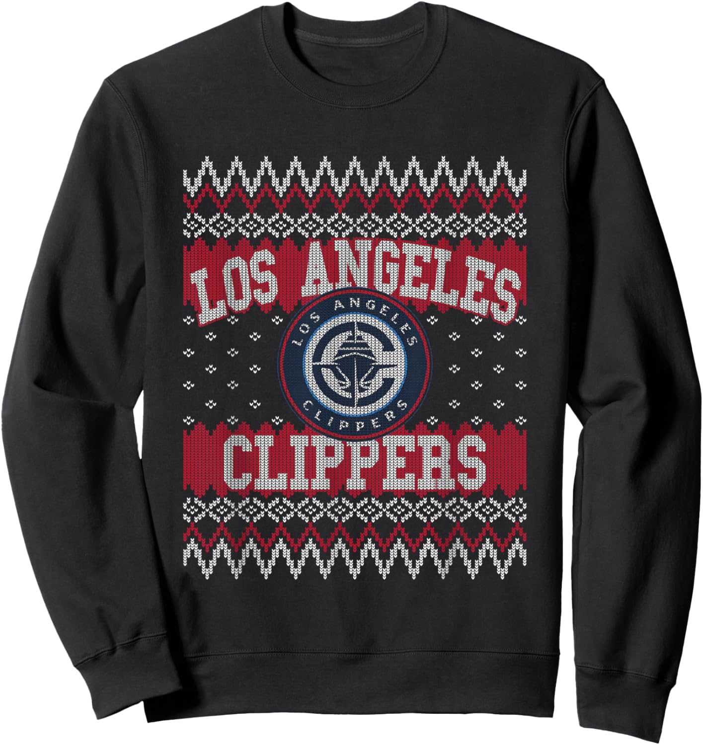 NBA Los Angeles Clippers Christmas Ugly Sweater Style Sweatshirt - Sweatshirt | Black