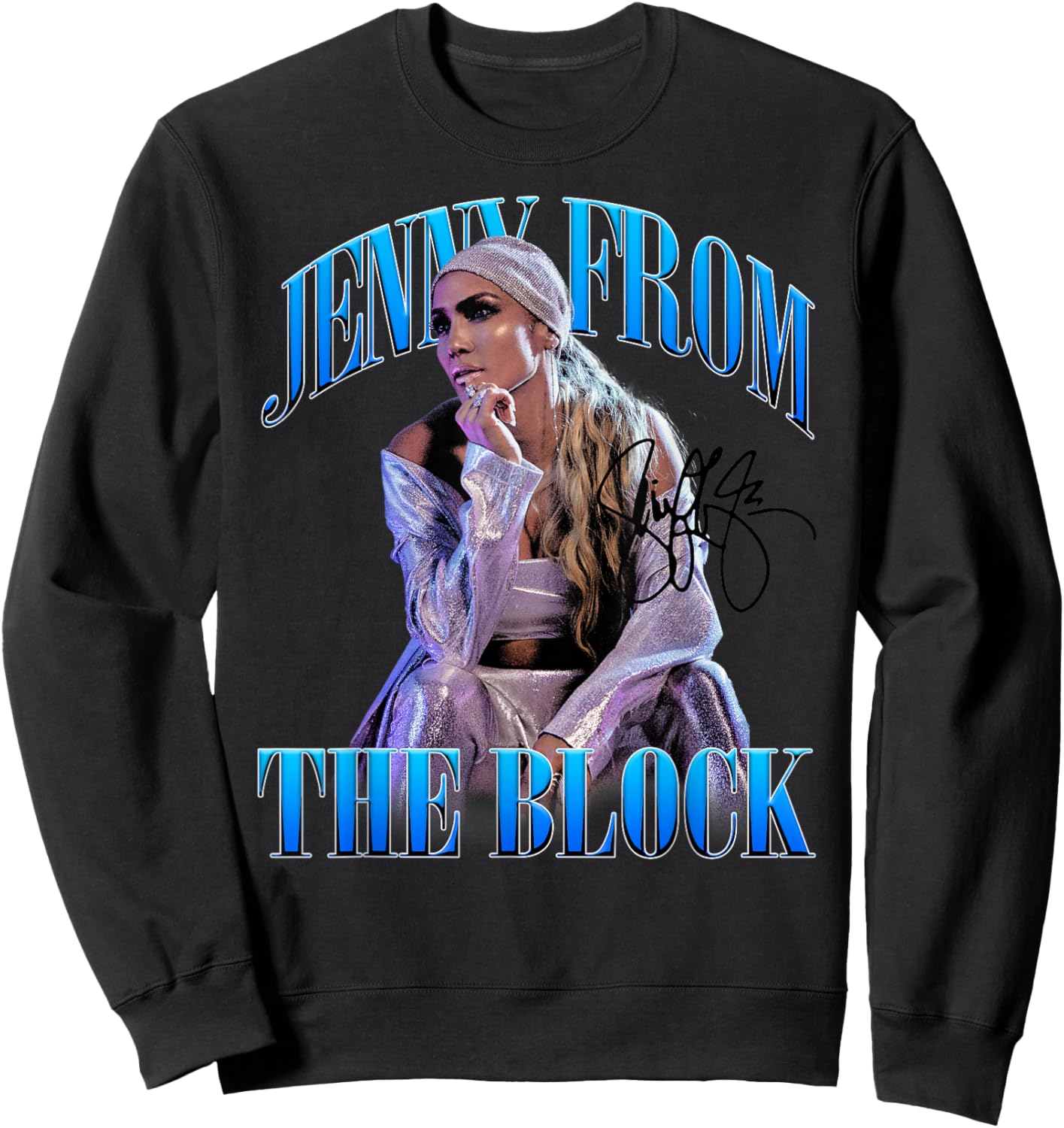 Jennifer Lopez Silver Suit Sweatshirt - Sweatshirt | Black