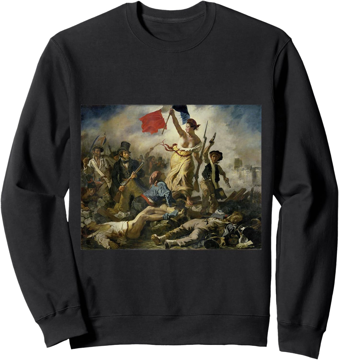 Eugene Delacroix - Liberty Leading the People Sweatshirt - Sweatshirt | Black