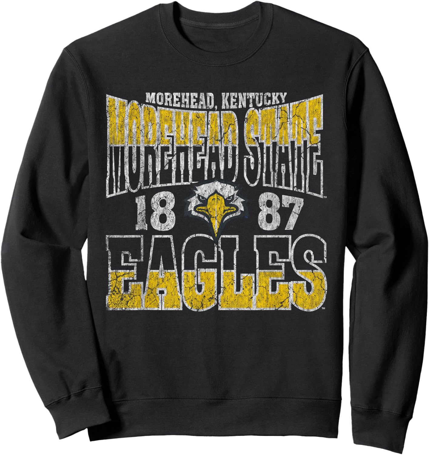 Morehead State Eagles Vintage Scroll Royal Blue Sweatshirt - Sweatshirt | Black