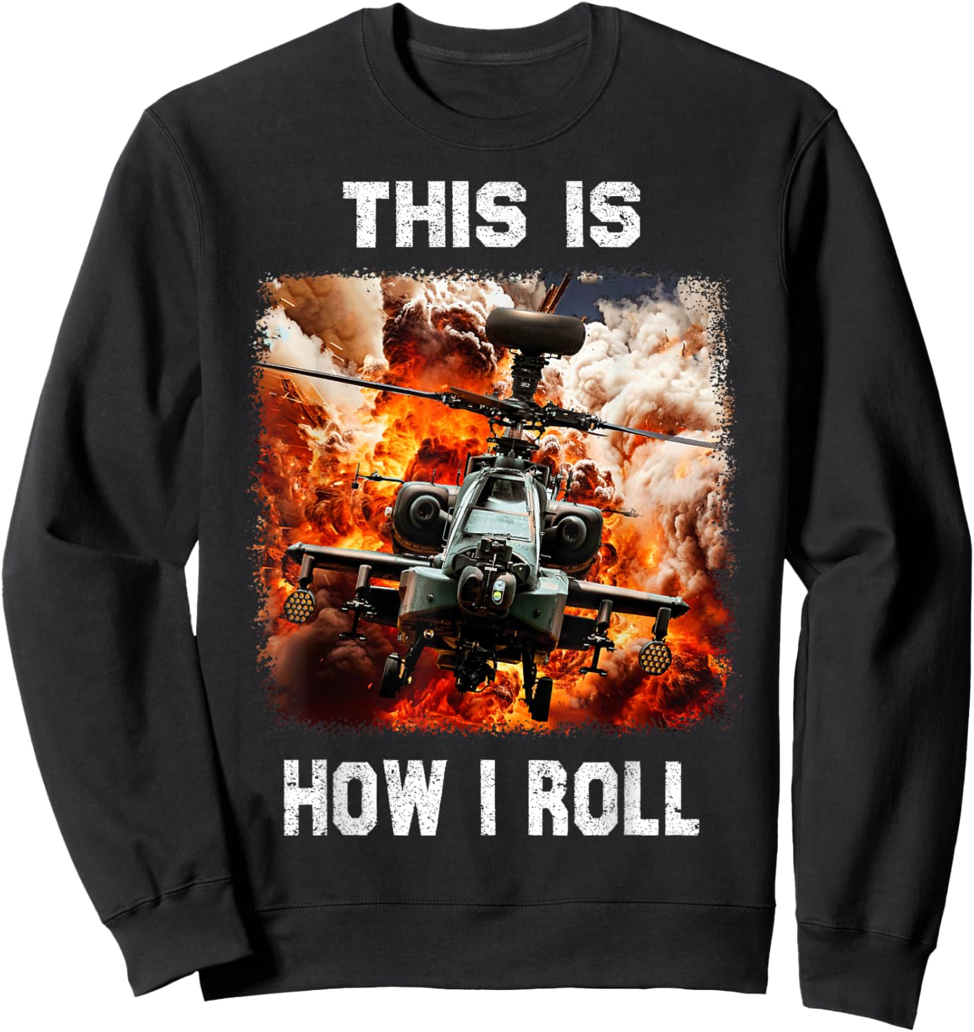 Cool idea Military Helicopter for Helicopters Lovers Sweatshirt - Sweatshirt | Black
