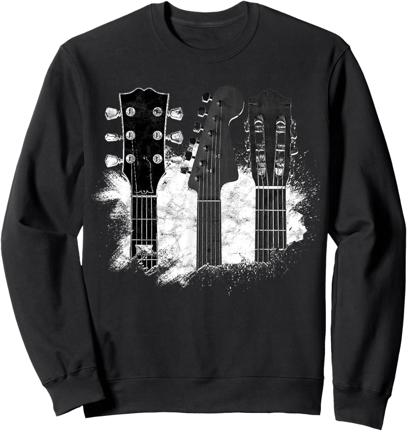 Guitar Player Gifts Rock n Roll Musician Festival Music Sweatshirt - Sweatshirt | Black