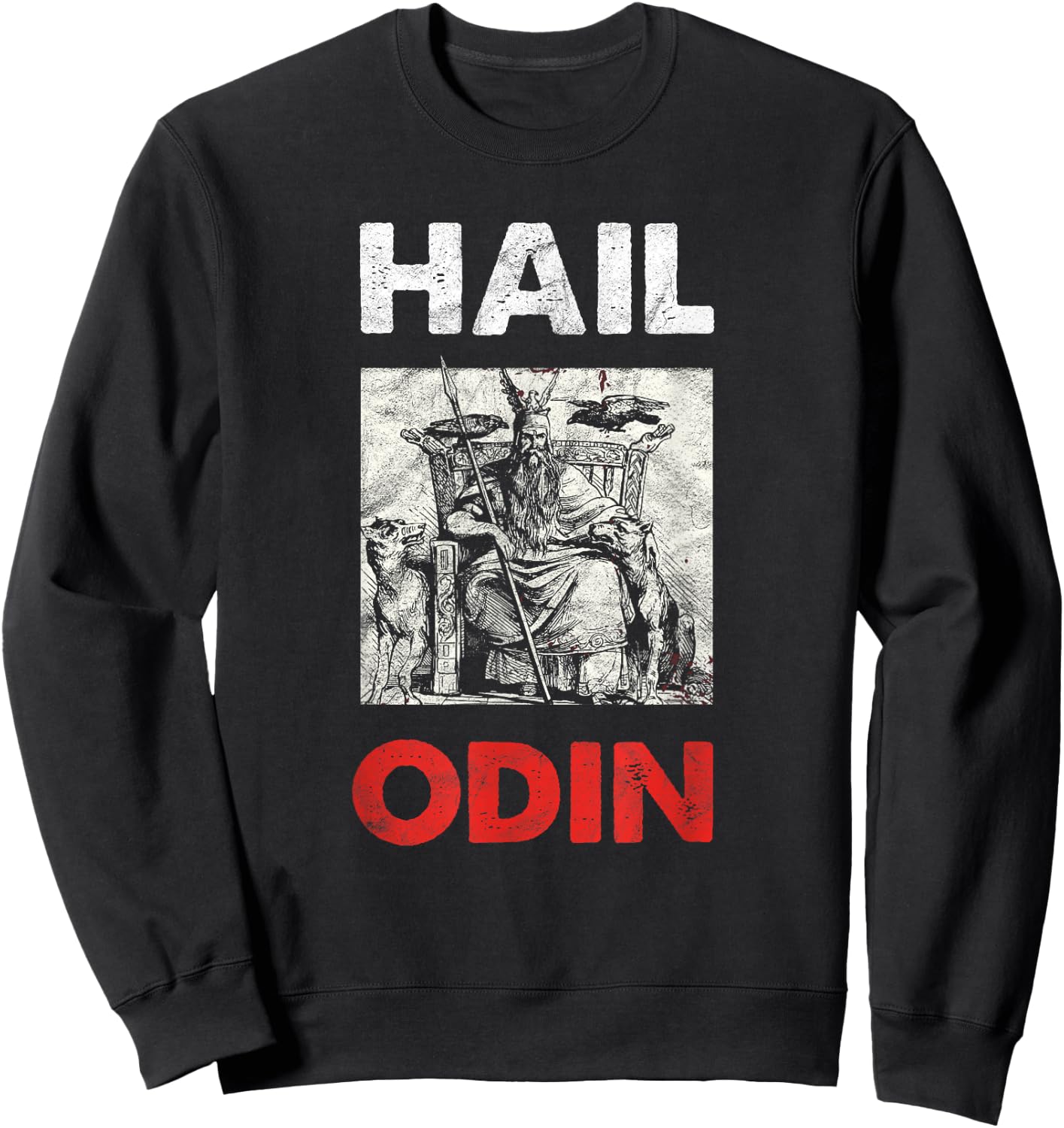 Hail Odin Viking Midgard Odhin Wotan Viking Germanic North Sweatshirt - Sweatshirt | Black