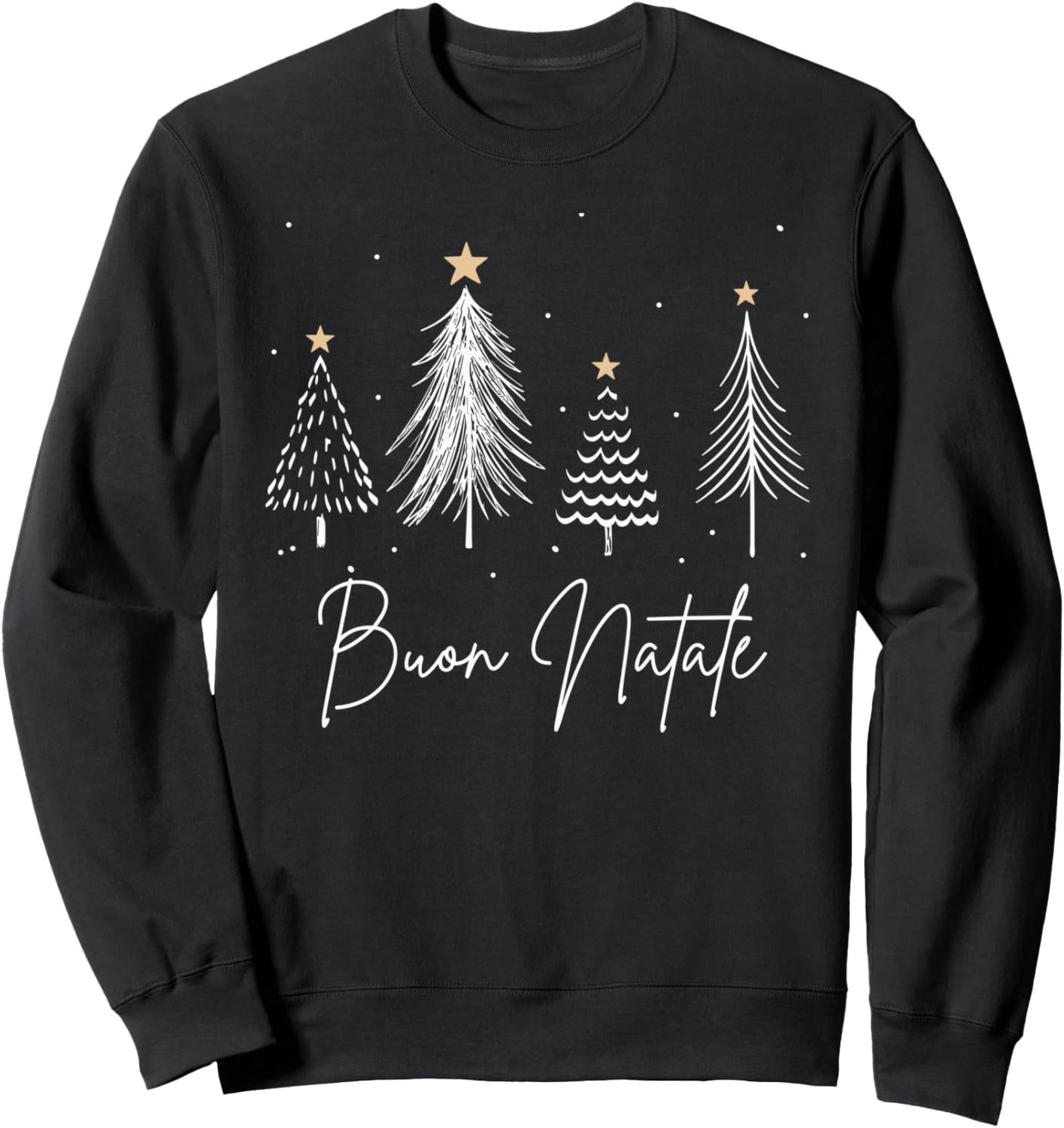 Italian Christmas Buon Natale Matching Christmas Sweatshirt - Sweatshirt | Black
